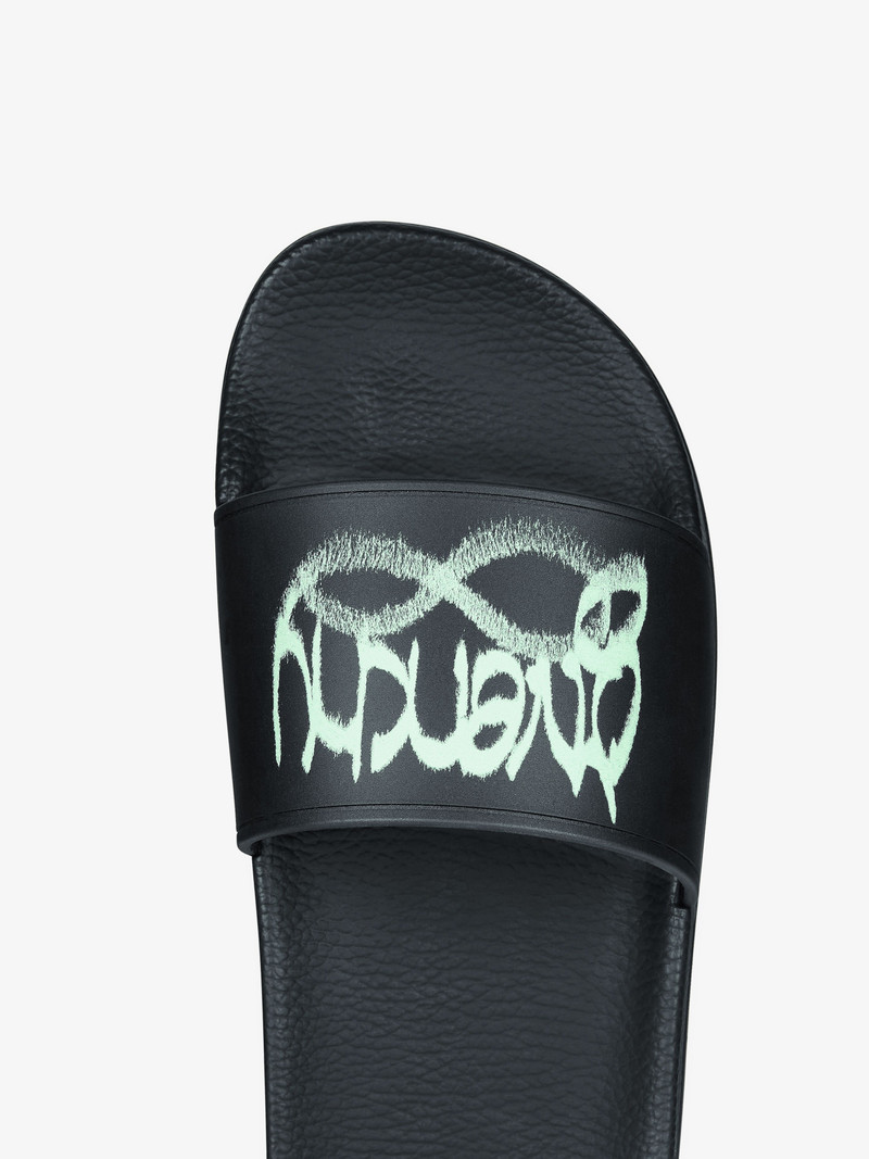 SLIDE SANDALS IN RUBBER WITH GIVENCHY INFINITY PRINT 6