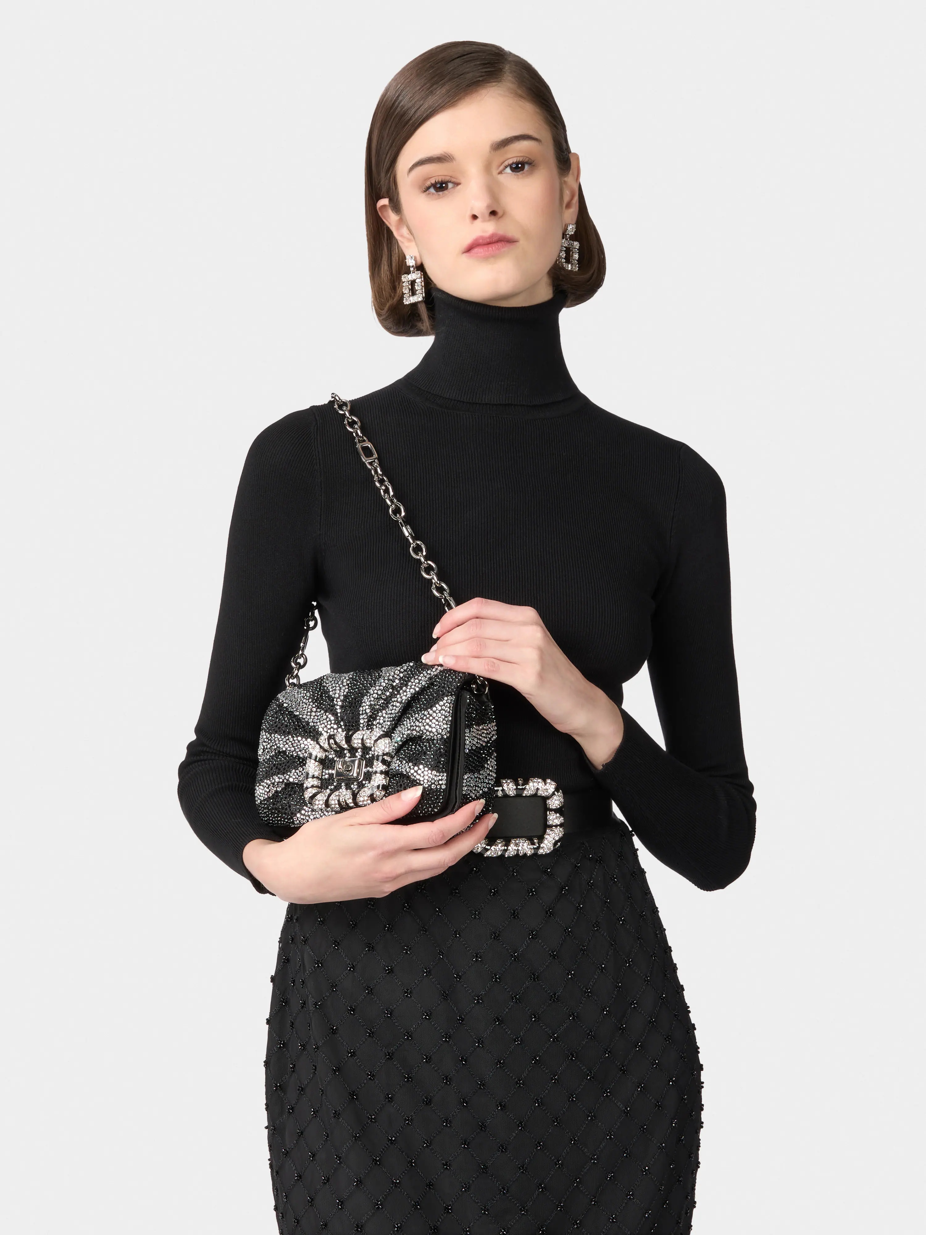 Viv' Choc Mini Bag in satin - 9