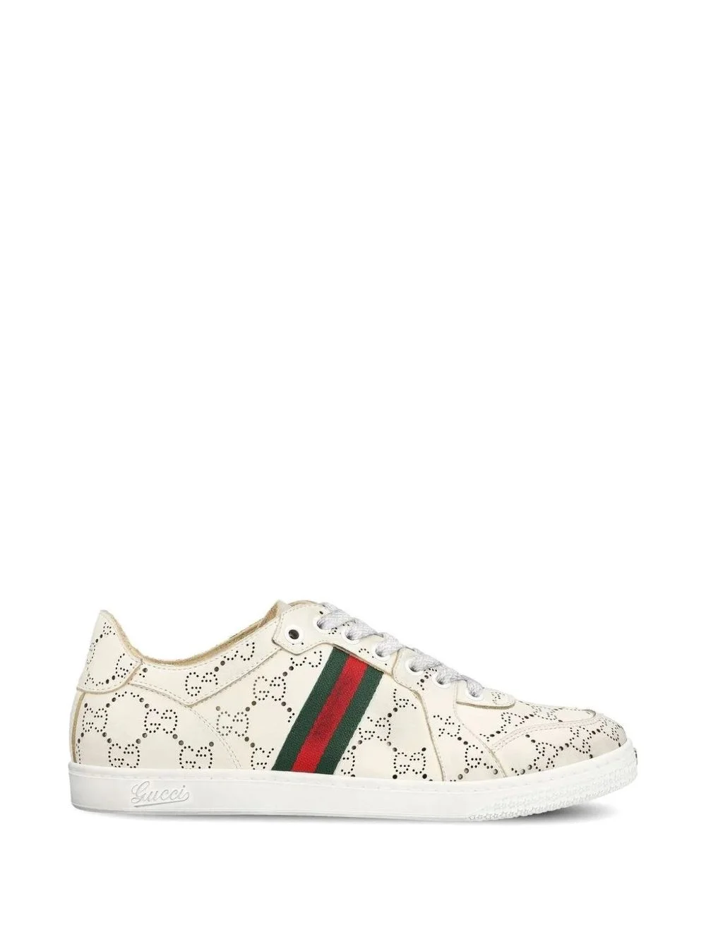 GG Web Stripe leather sneakers - 1