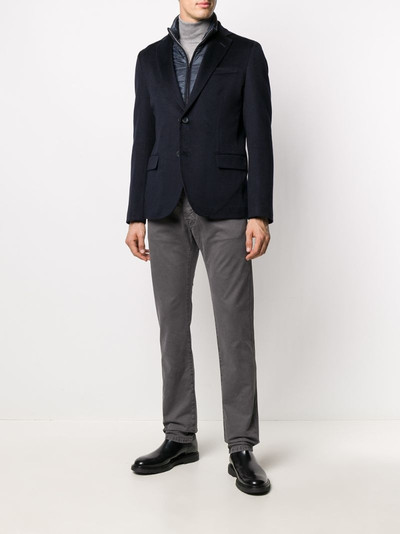 Herno padded-detail single-breasted blazer outlook