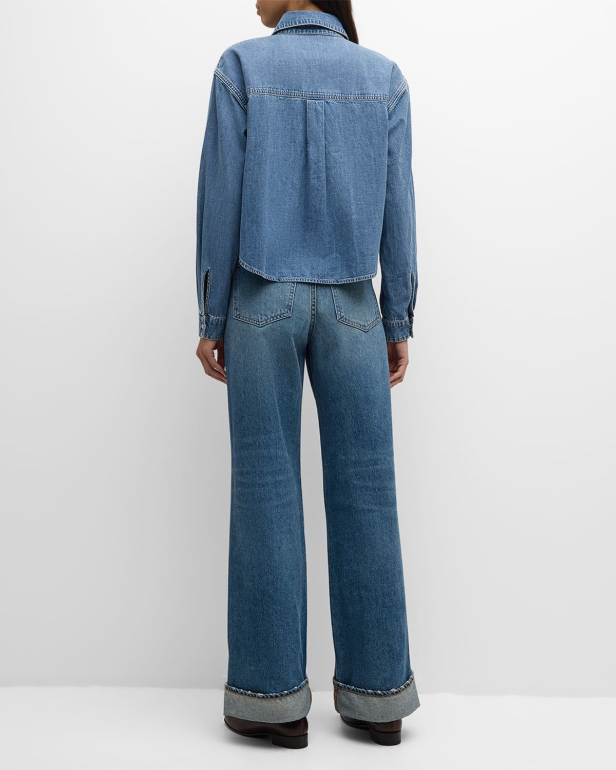 Aderes Snap-Front Denim Top - 4