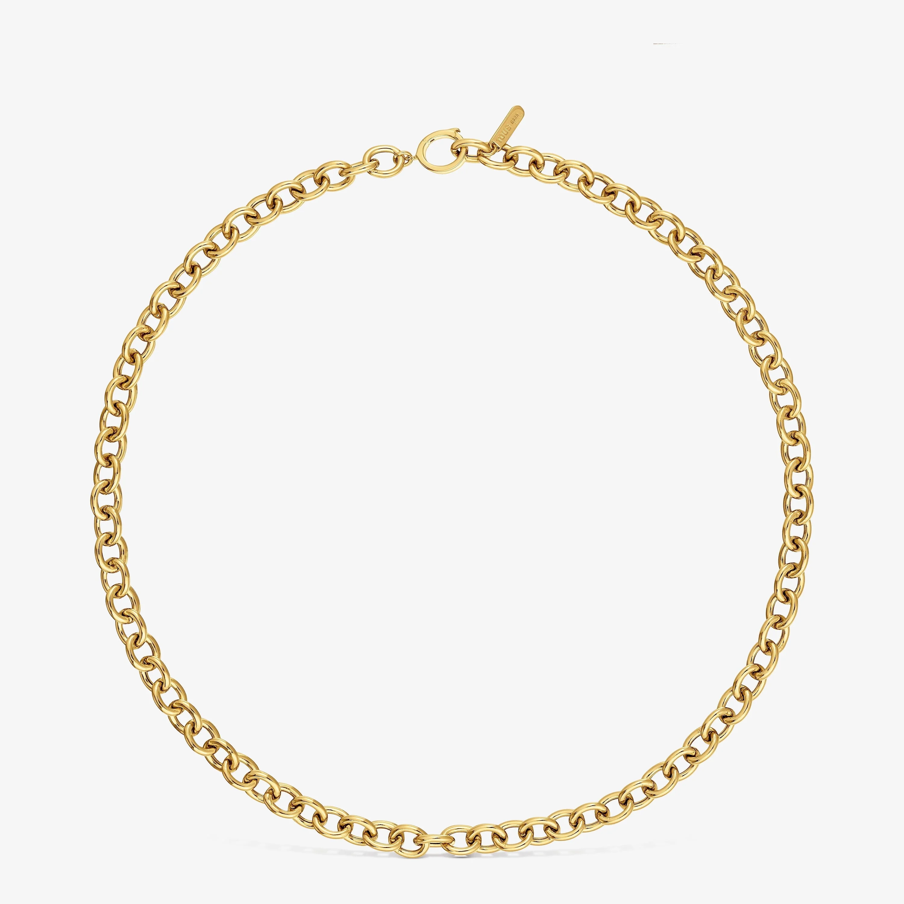 Curb chain Choker with 18K gold vermeil Cachito Mío - 1