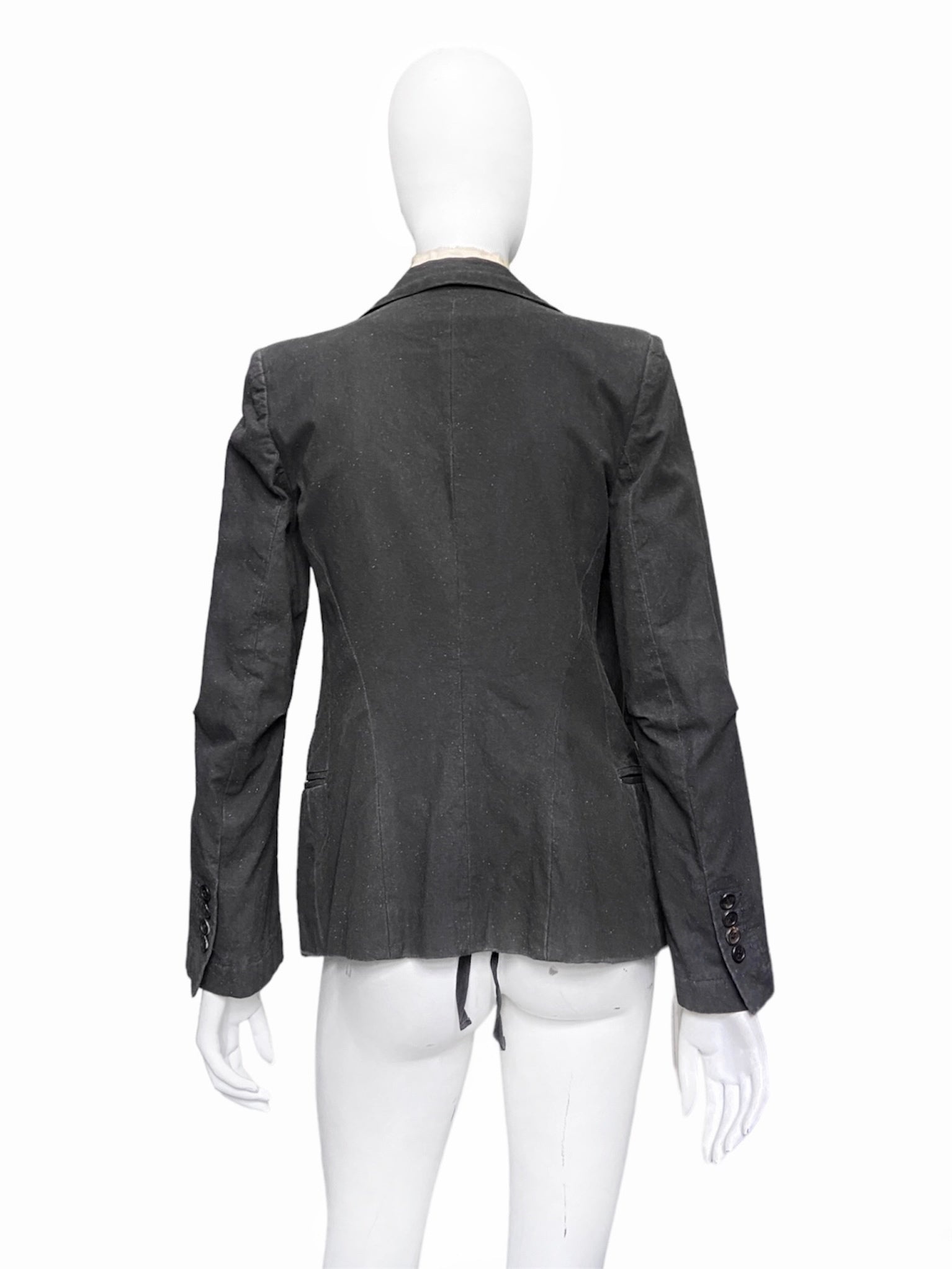 Ann Demeulemeester Fall 2000 Distressed Bondage Glitter Blazer with Exposed Lining 36 - 5
