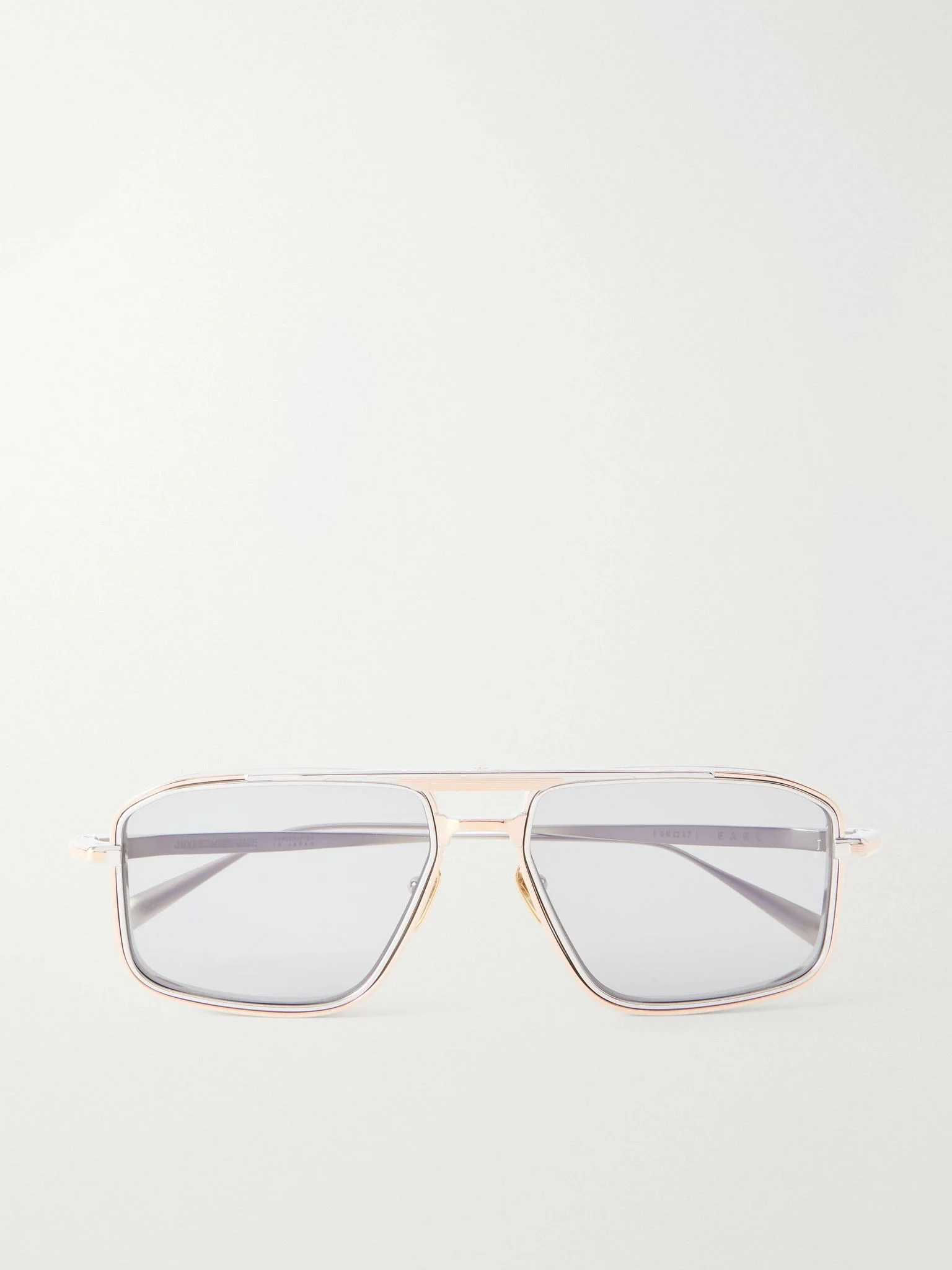 Earl Aviator-Style Silver-Tone Titanium Sunglasses Silver - 1