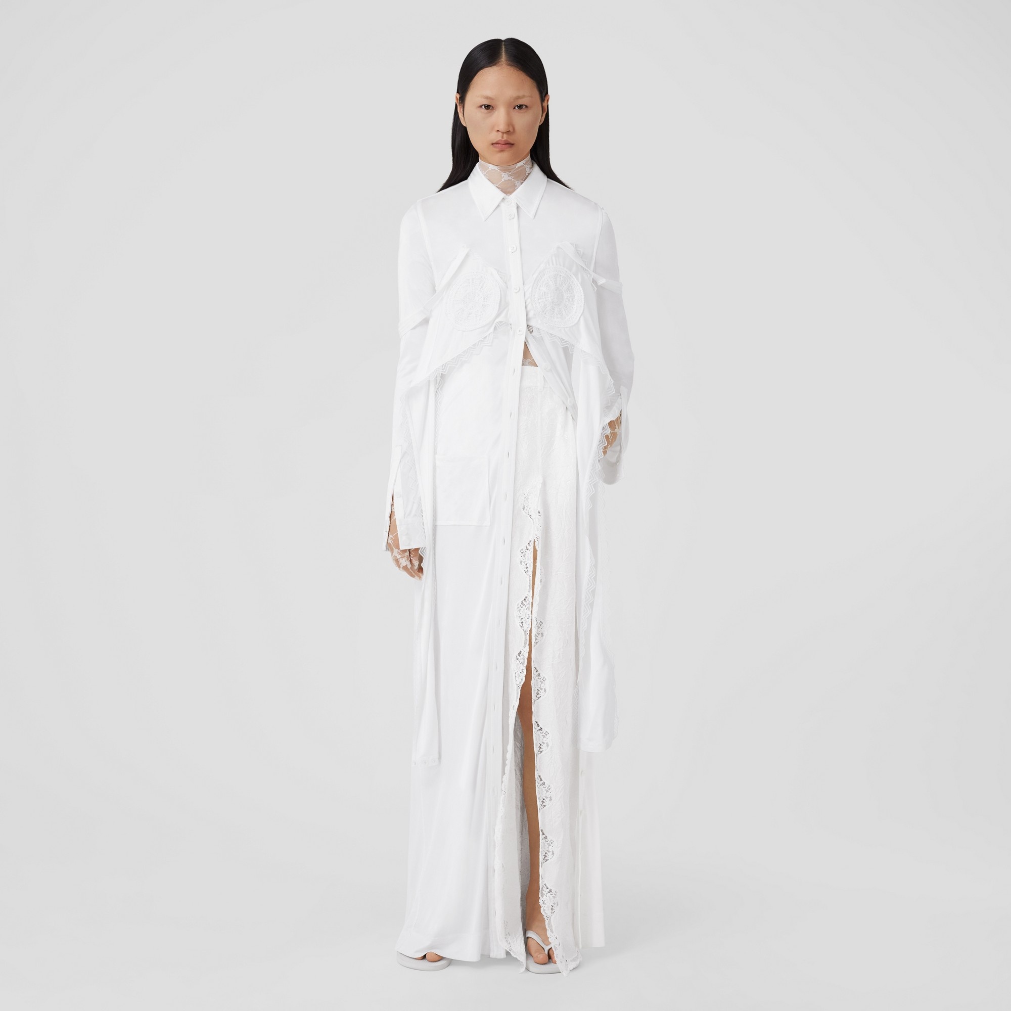 Viscose Jersey Reconstructed Shirt Dress - 4