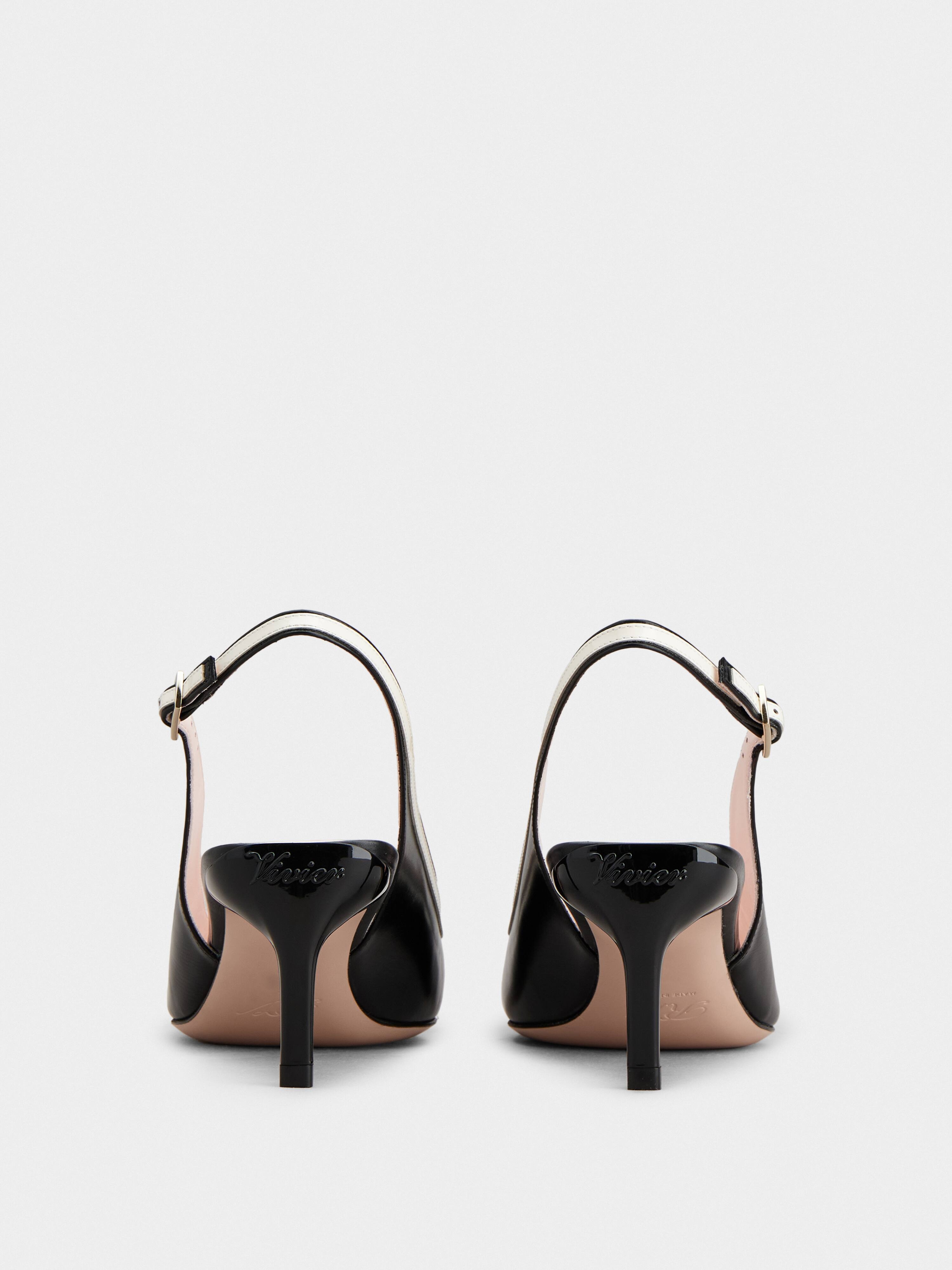 パンプス [Roger Vivier] Viv' CanardSlingbackPumps inleather Viv' Canard Slingback Pumps in patent leather TWO-TONE Woman