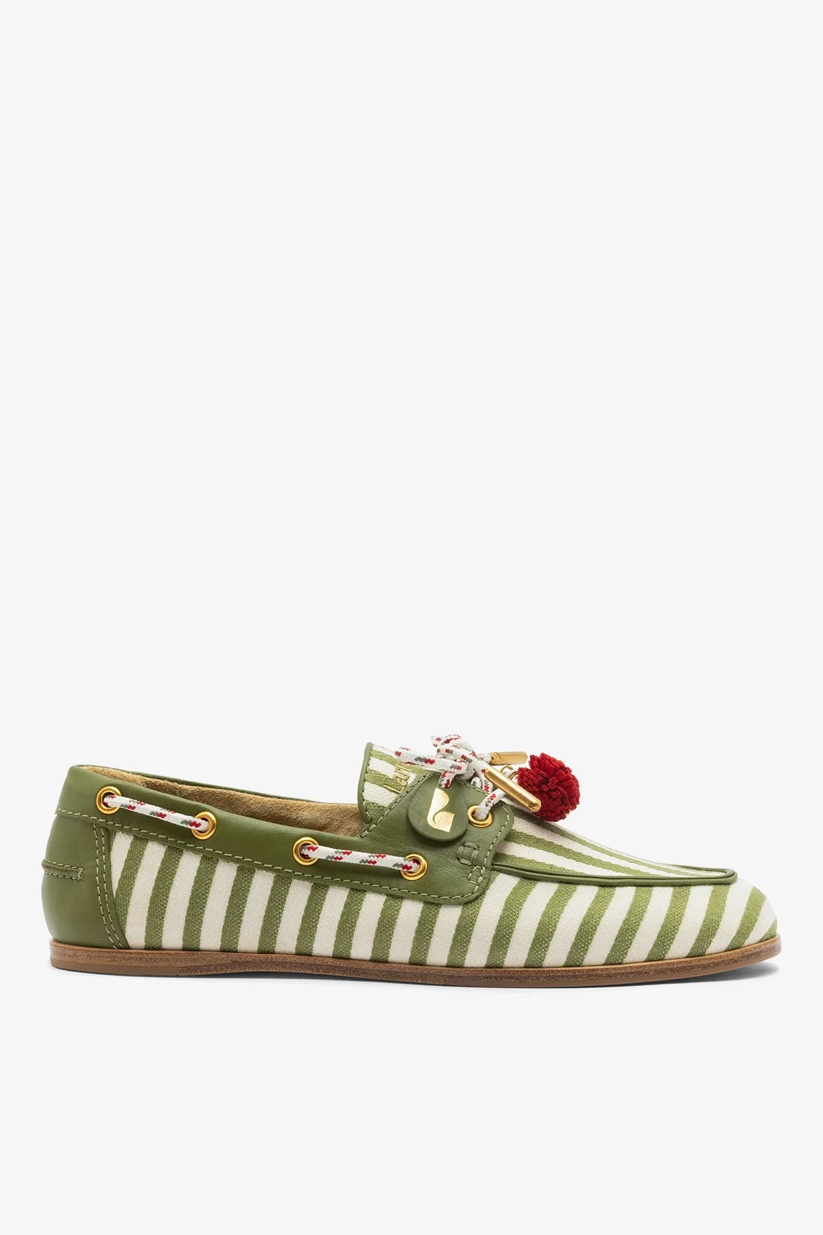 Cyprus Boat Shoe Seaweed Striped Canva - 1