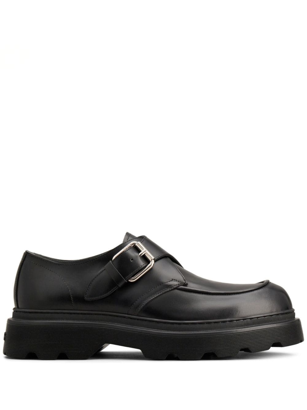 leather buckle loafers - 1