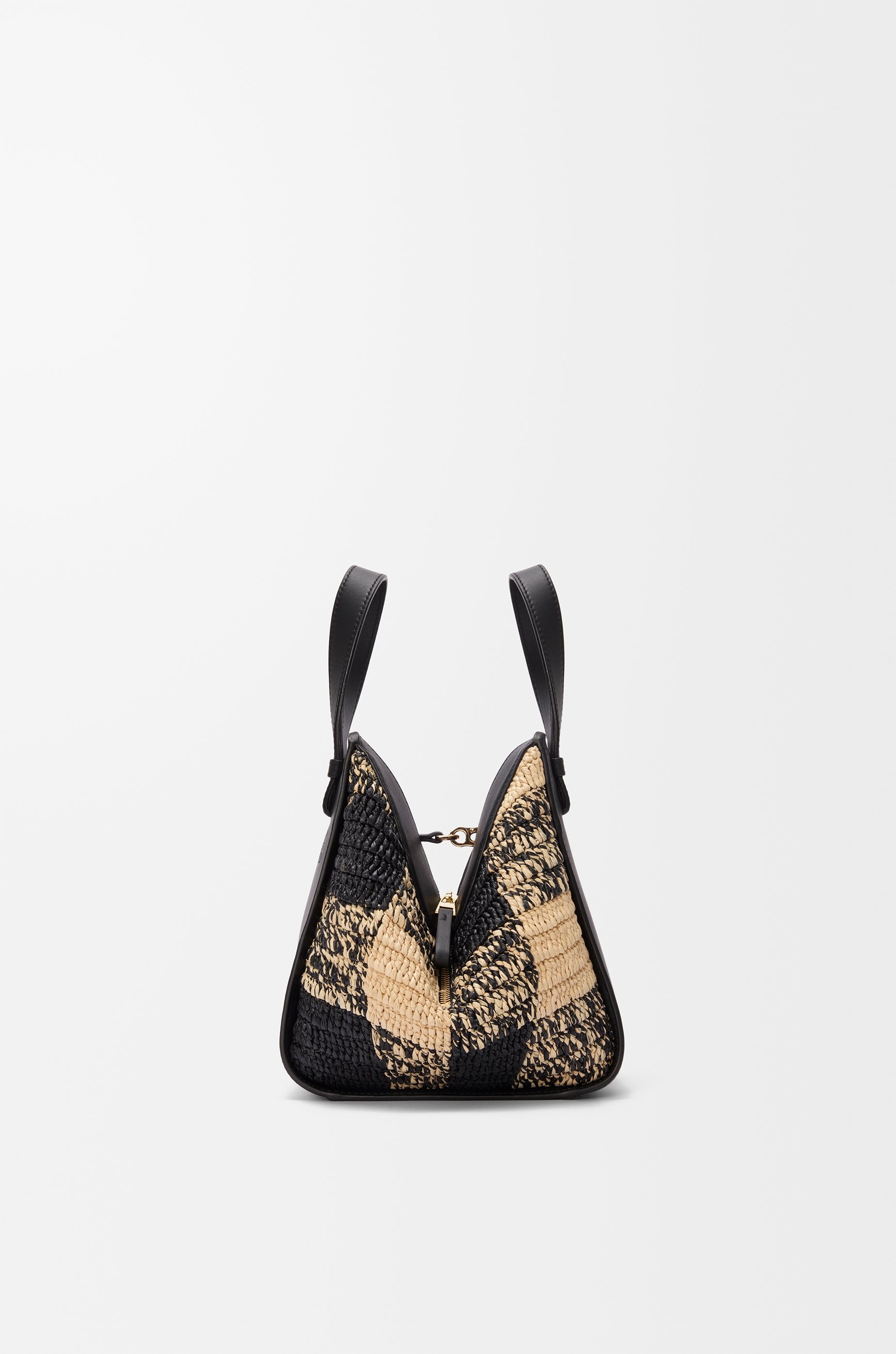 Compact Hammock bag in raffia and calfskin - 5