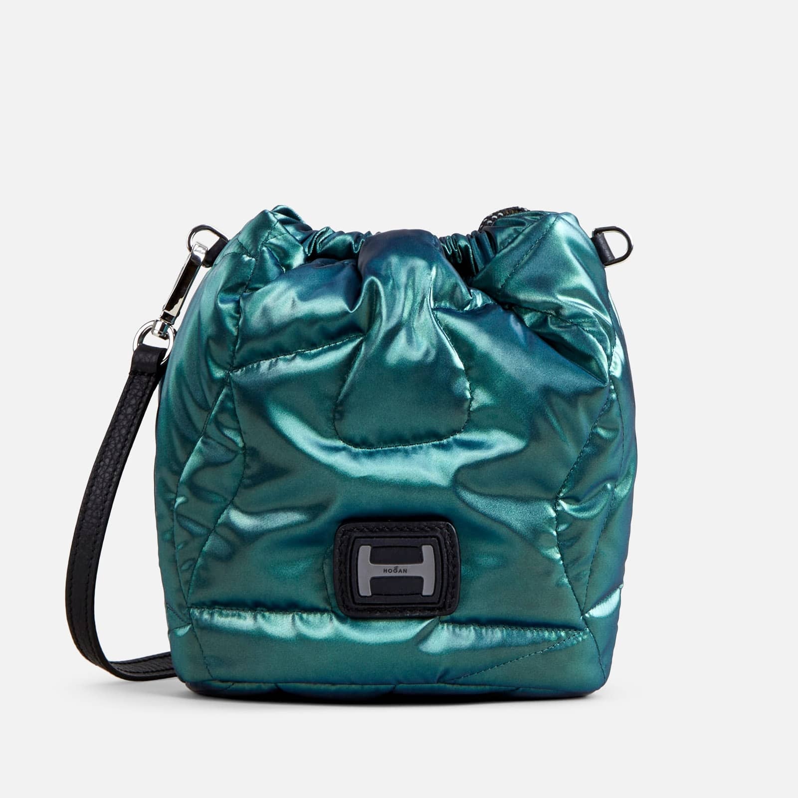 Quilted Bucket Bag Green - 1
