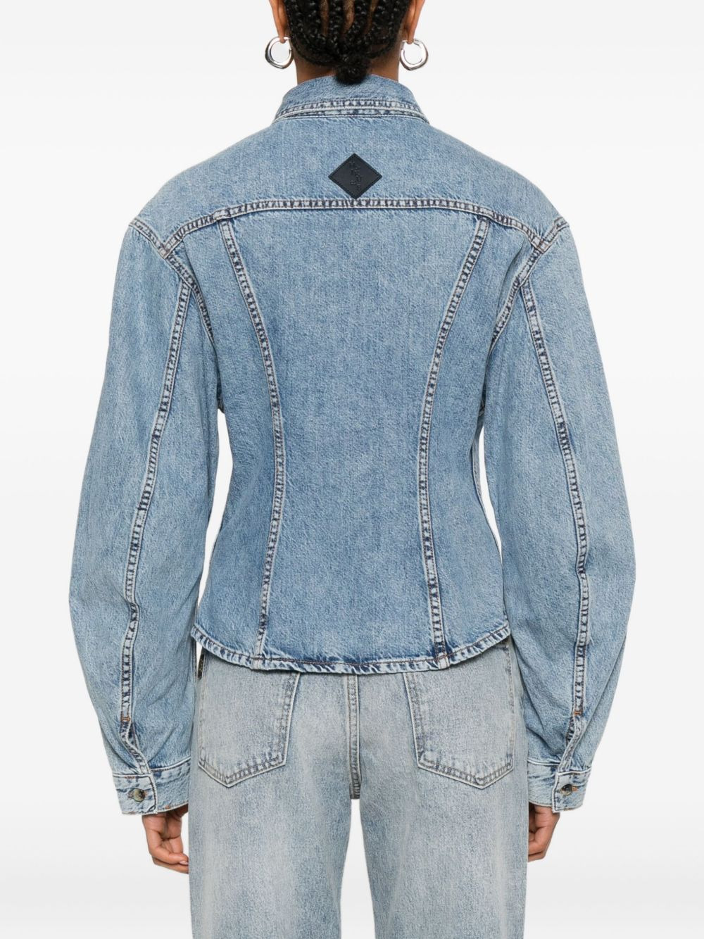 button-up denim jacket - 4