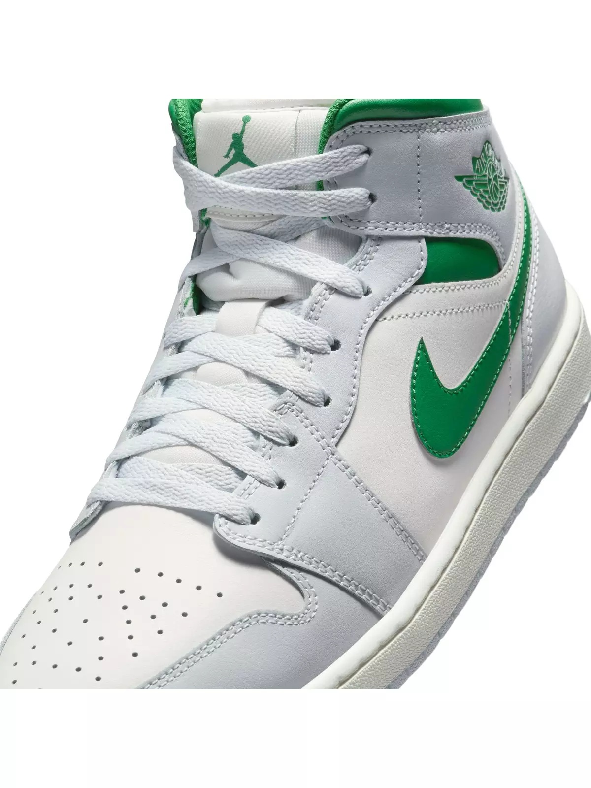 1 Mid "Summit White/Pine Green/Pure Platinum" Men's Shoe - 10