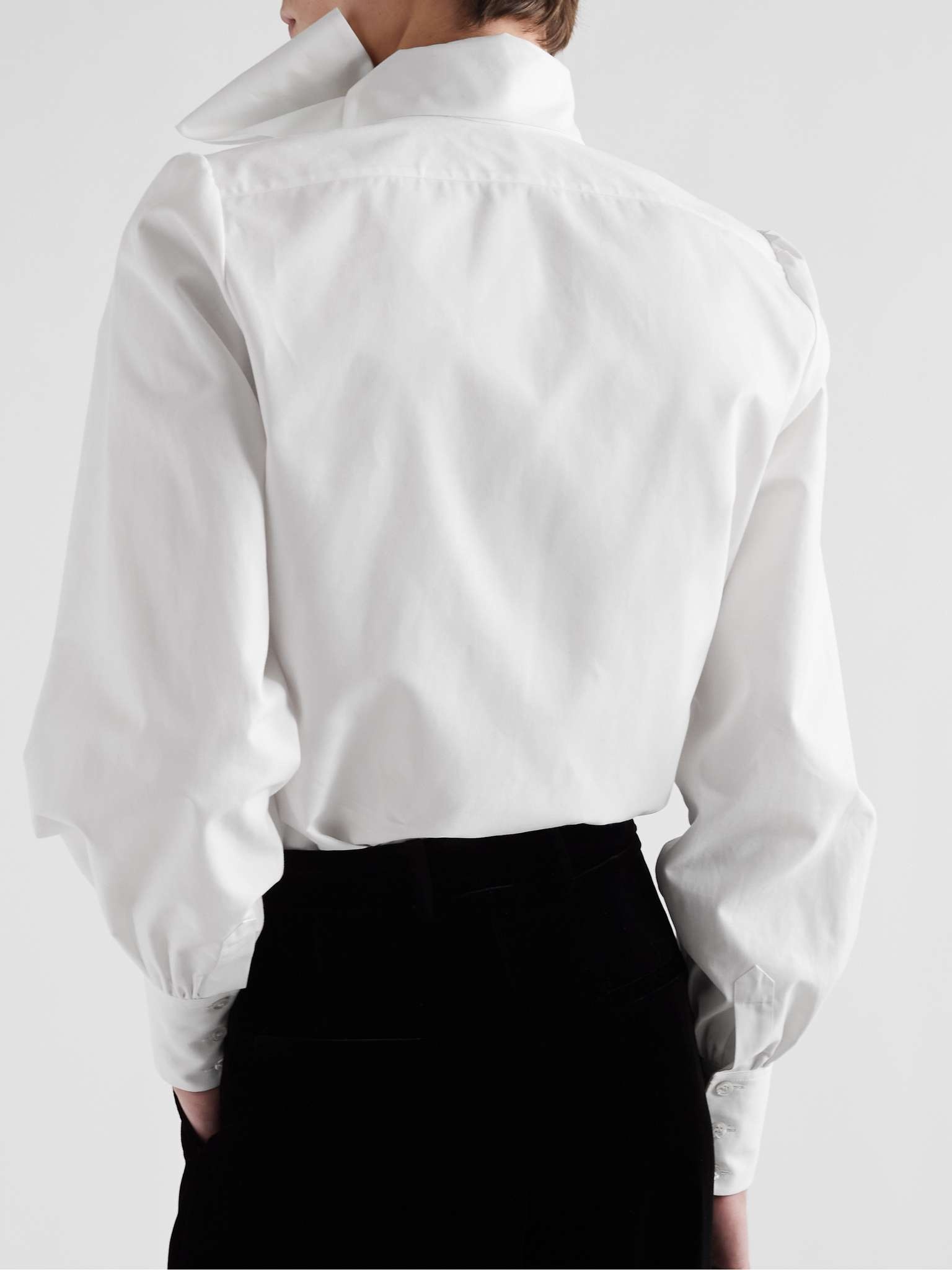 Tie-Detailed Cotton-Twill Shirt - 4