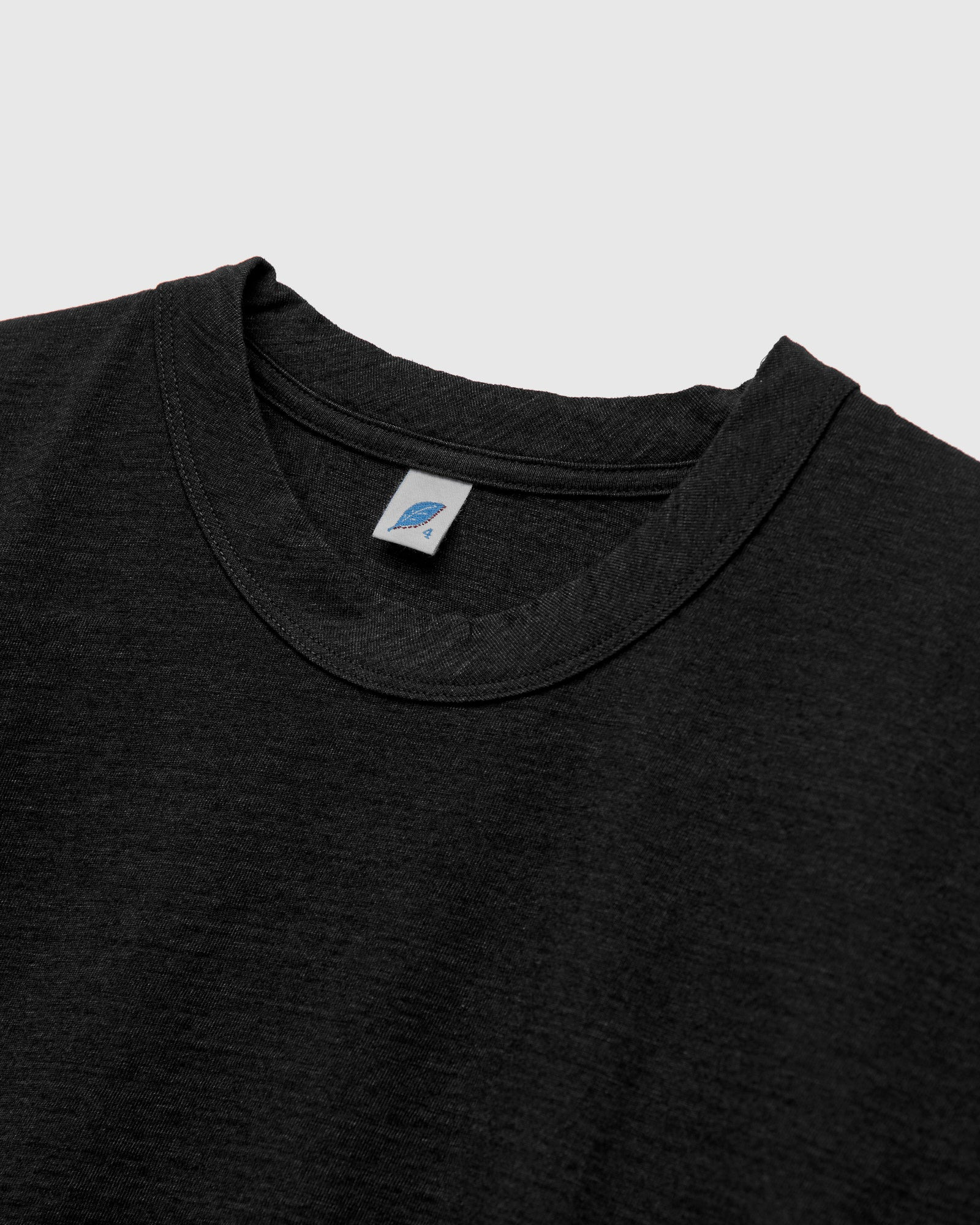 Yarn Dyed Knit T-Shirt in Black Indigo - 3