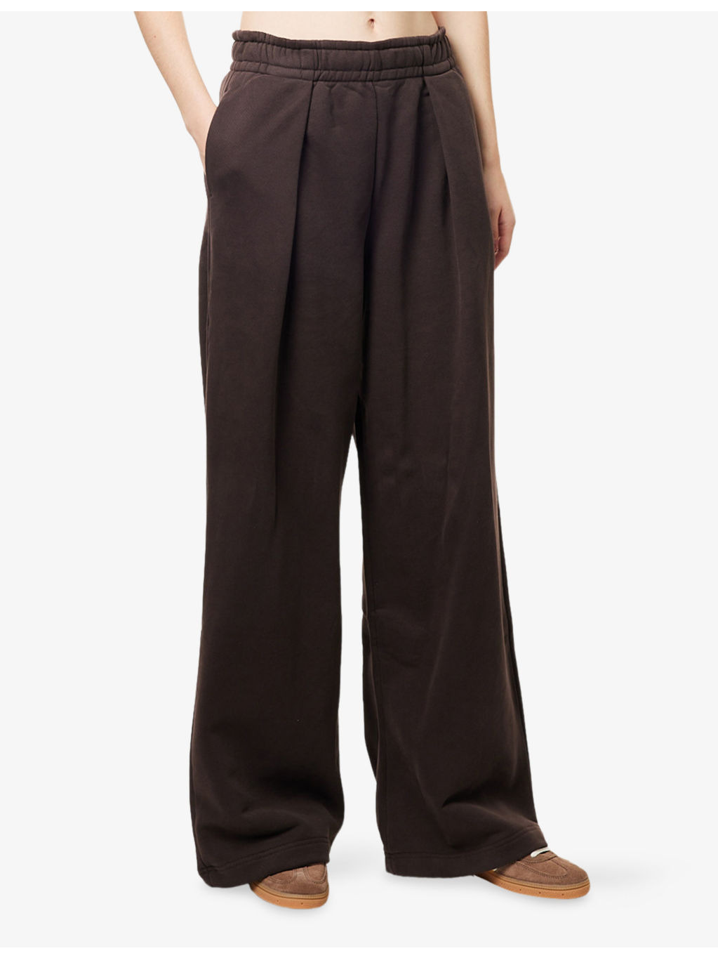 Wide-Leg Fleece Cotton-Jersey Jogging Bottoms - 3