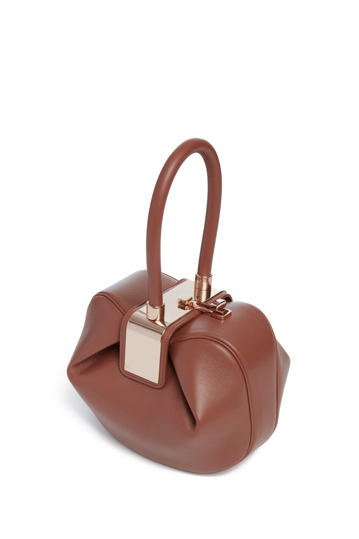 Nina Midas Bag in Cognac Nappa Leather - 3