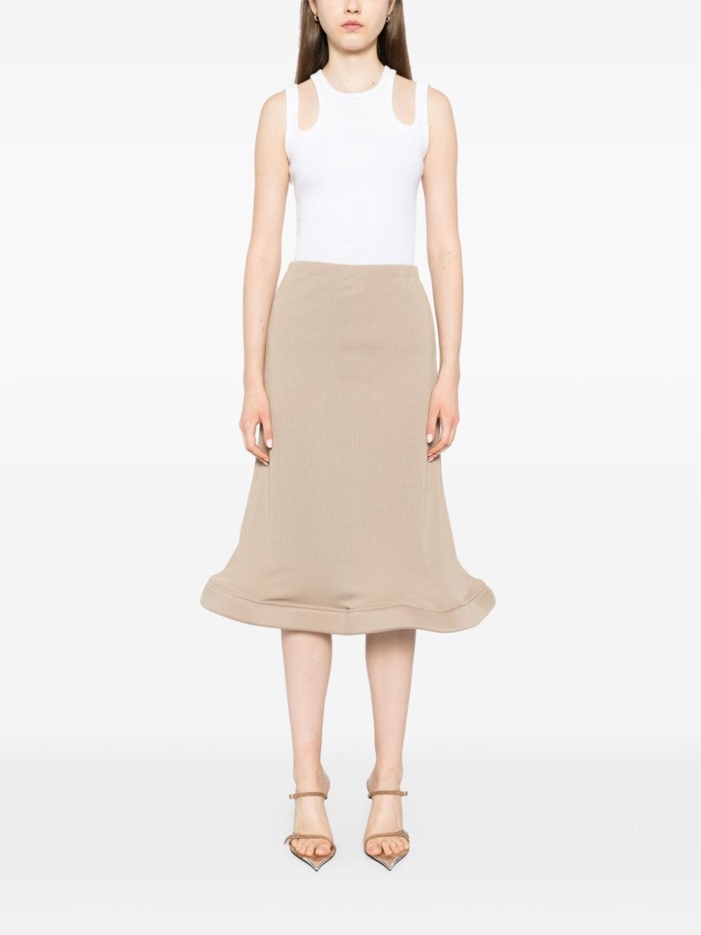 circle-bottom midi skirt - 2