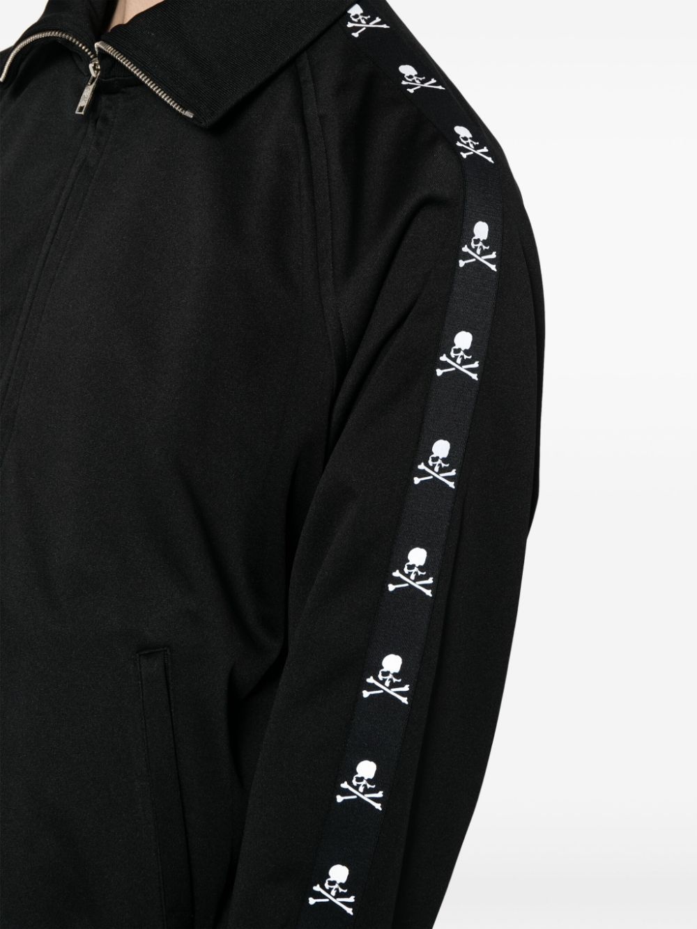 logo-tape panelled jacket - 5