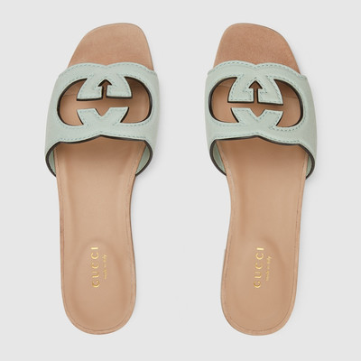 GUCCI Women's Interlocking G cut-out sandal outlook