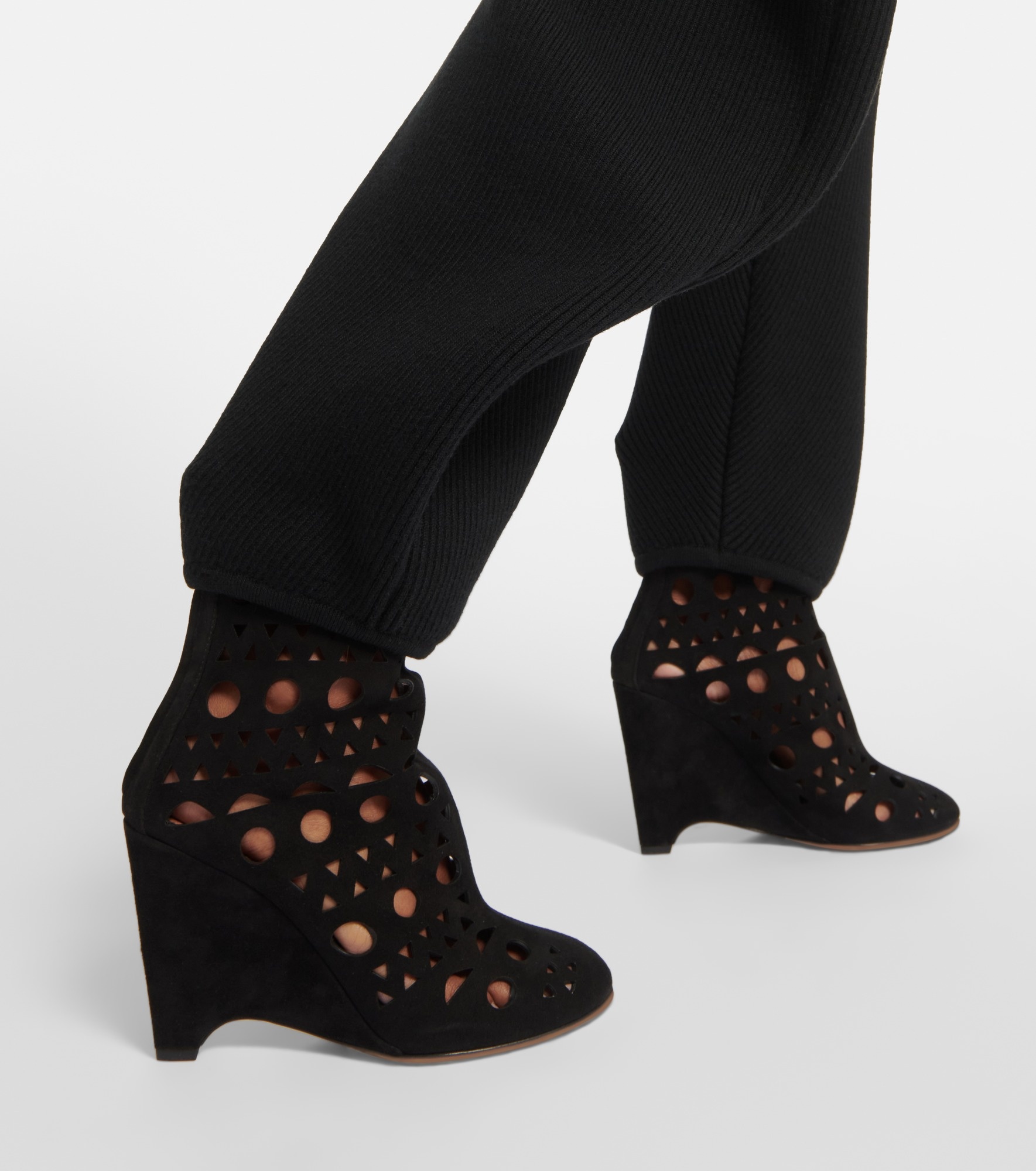 Vienne suede wedge ankle boots - 4