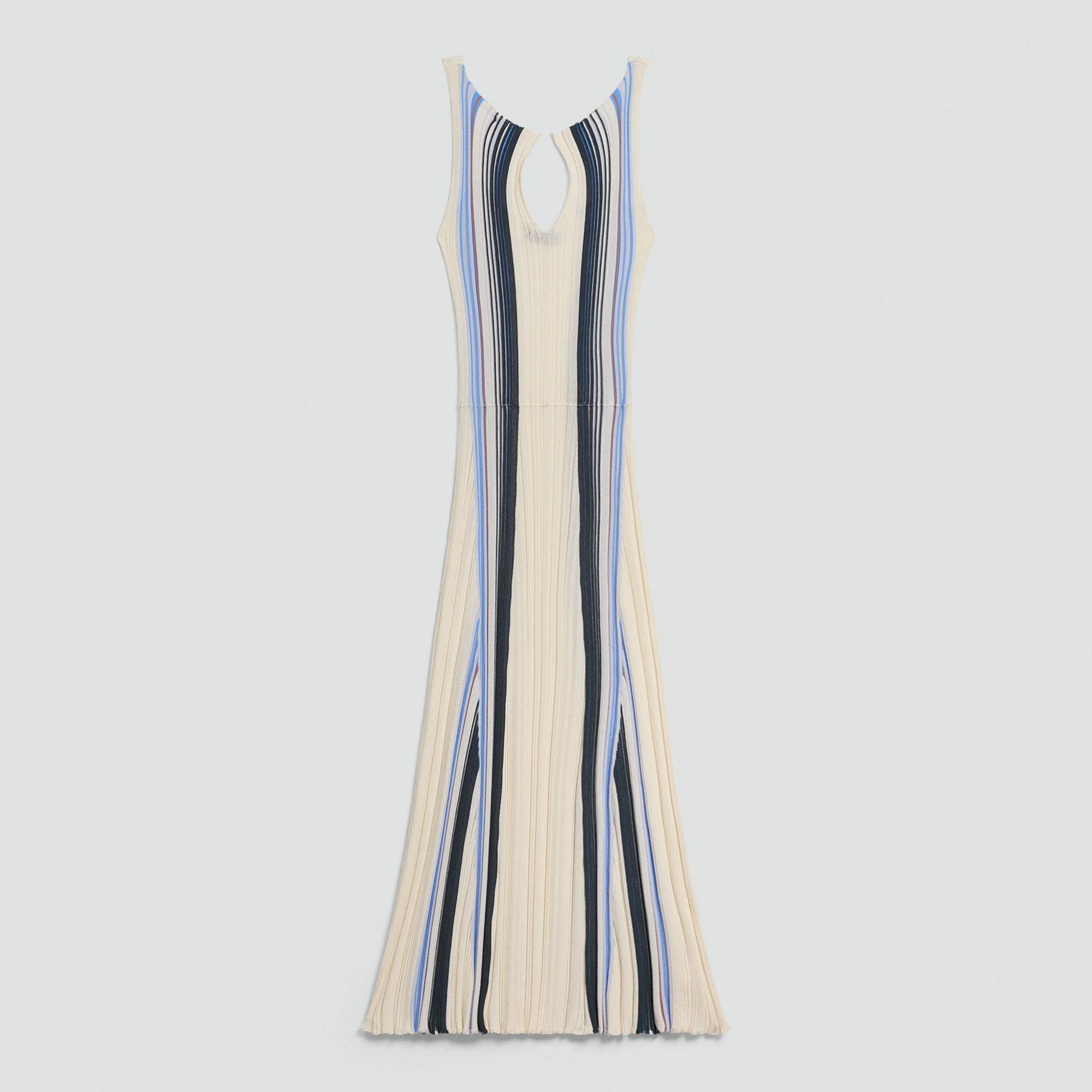 Draped Tank Dress in Organic Cotton-Blend - 1