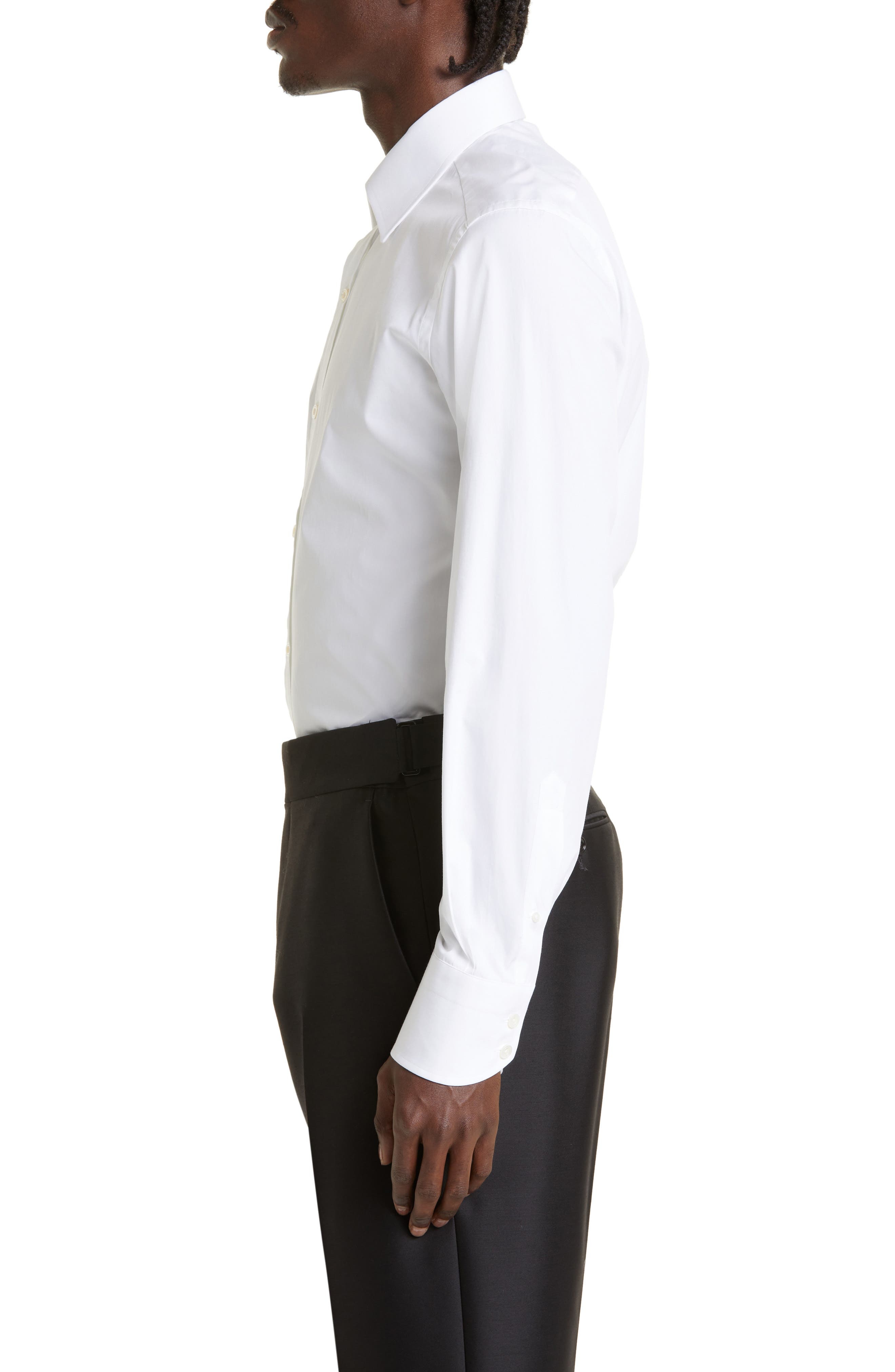 Slim Fit Poplin Button-Up Shirt - 4
