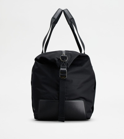Tod's DUFFLE BAG IN FABRIC AND LEATHER LARGE - BLACK outlook