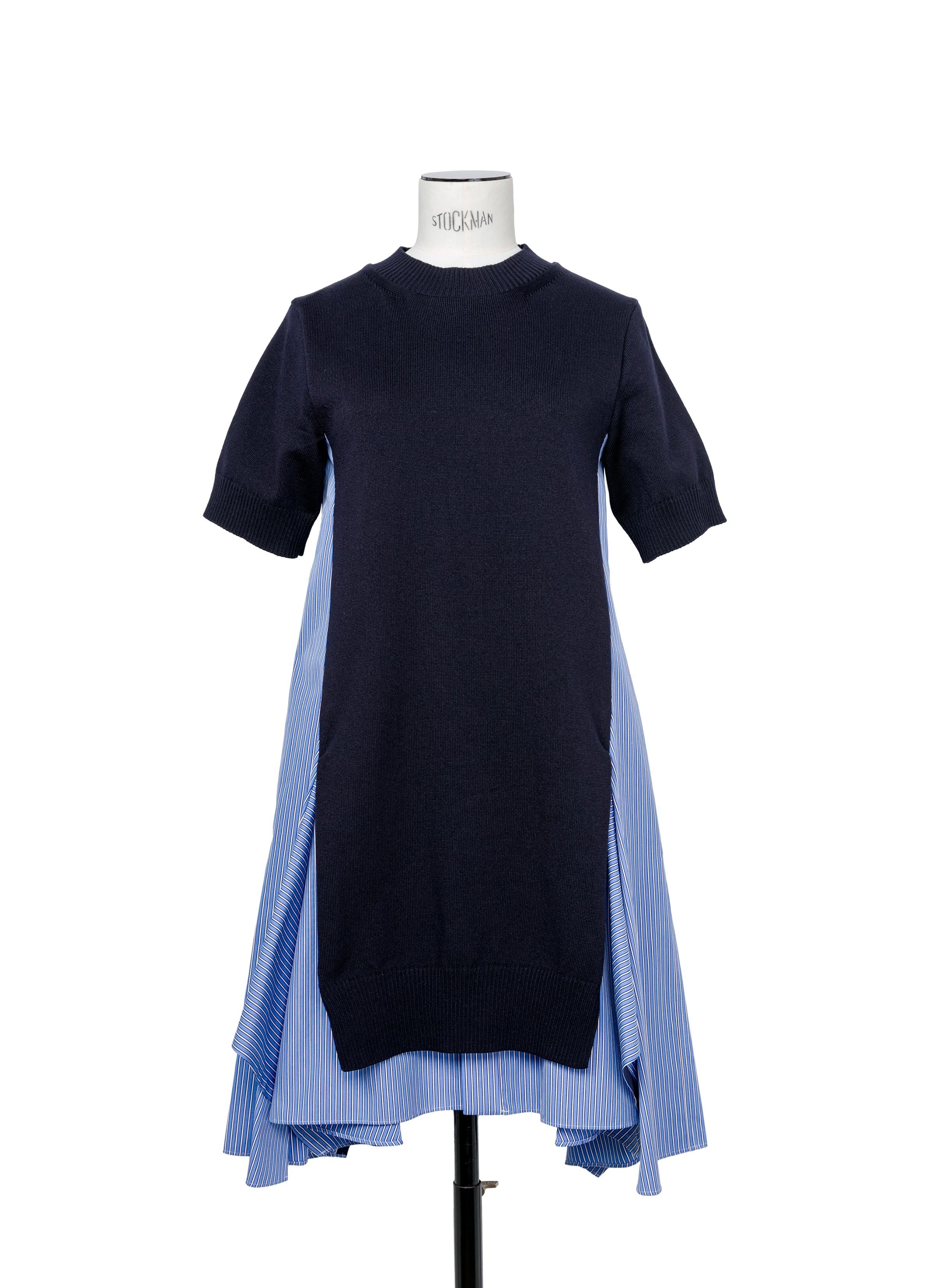 sacai Cotton Poplin x Knit Dress | REVERSIBLE