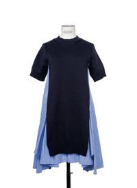 sacai Cotton Poplin x Knit Dress | REVERSIBLE