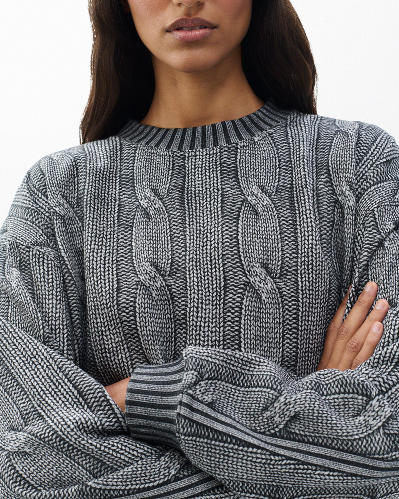 Miramar Cable-Effect Sweatshirt Cotton Fleece 5