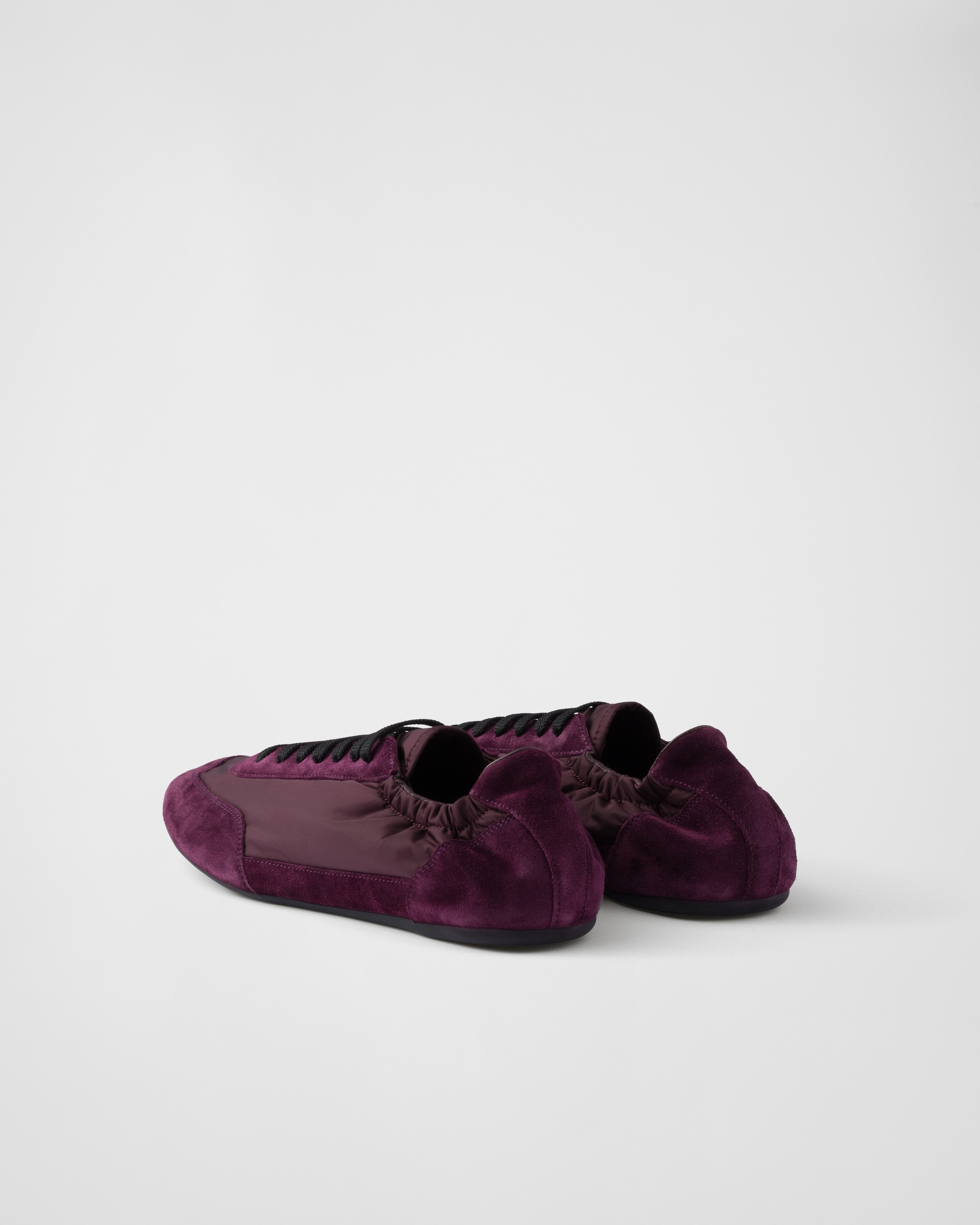 Collapse Re-Nylon and suede elasticized sneakers - 5