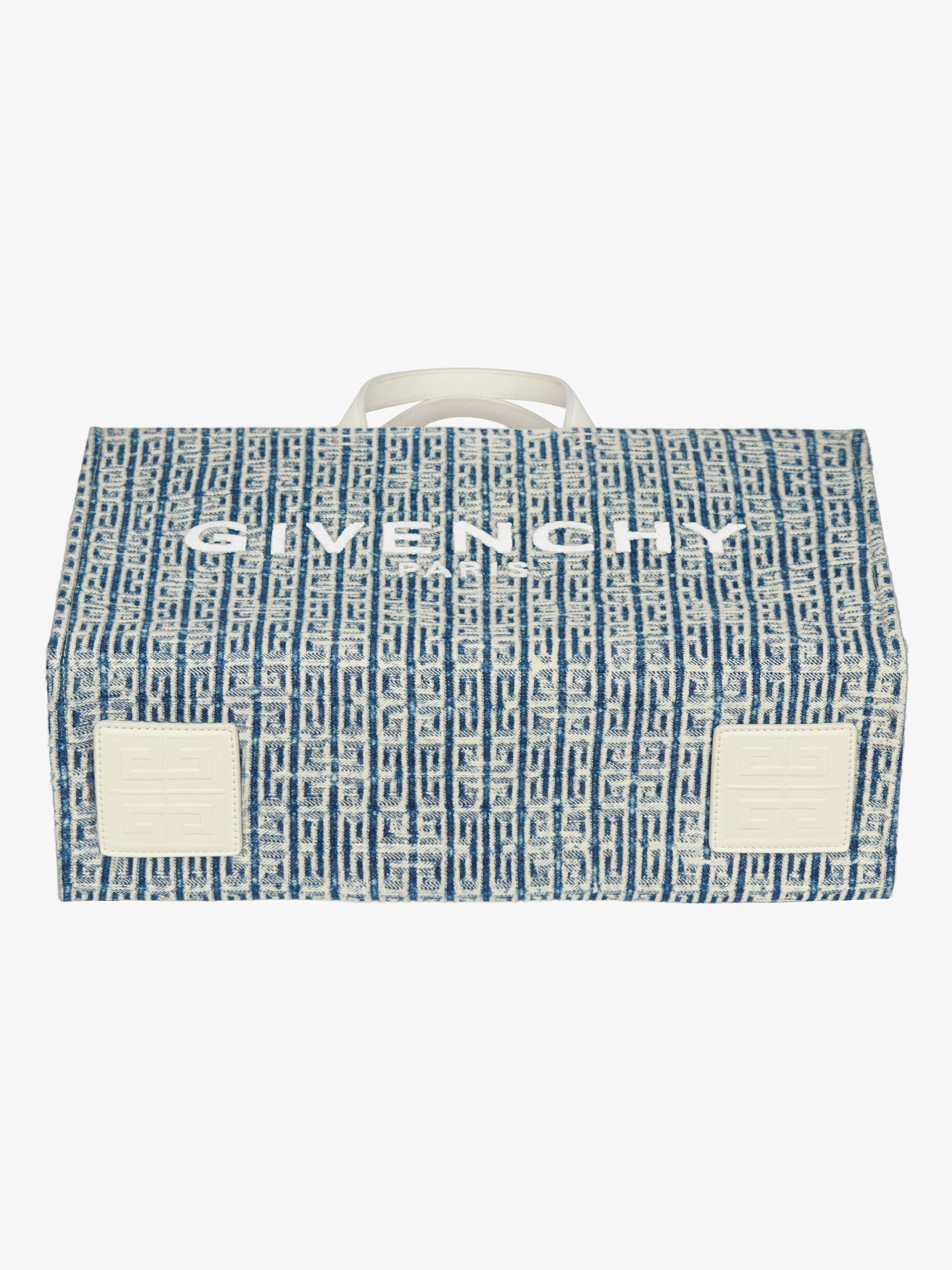 MEDIUM G TOTE SHOPPING BAG IN 4G BLEACHED DENIM - 6