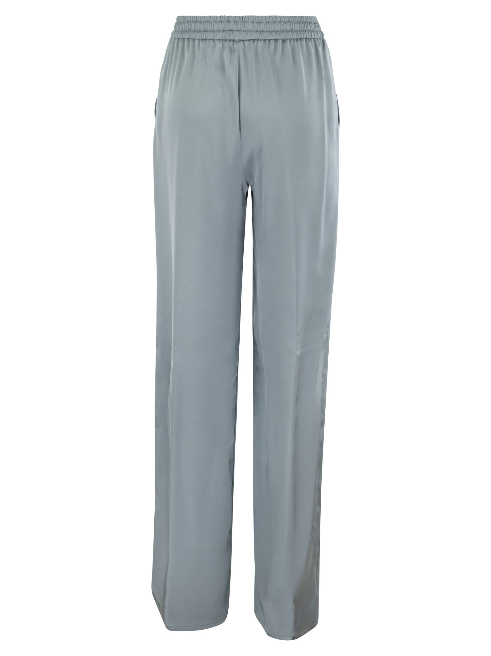 Herno Women Satin Trousers With Elasticated Waistband - 2