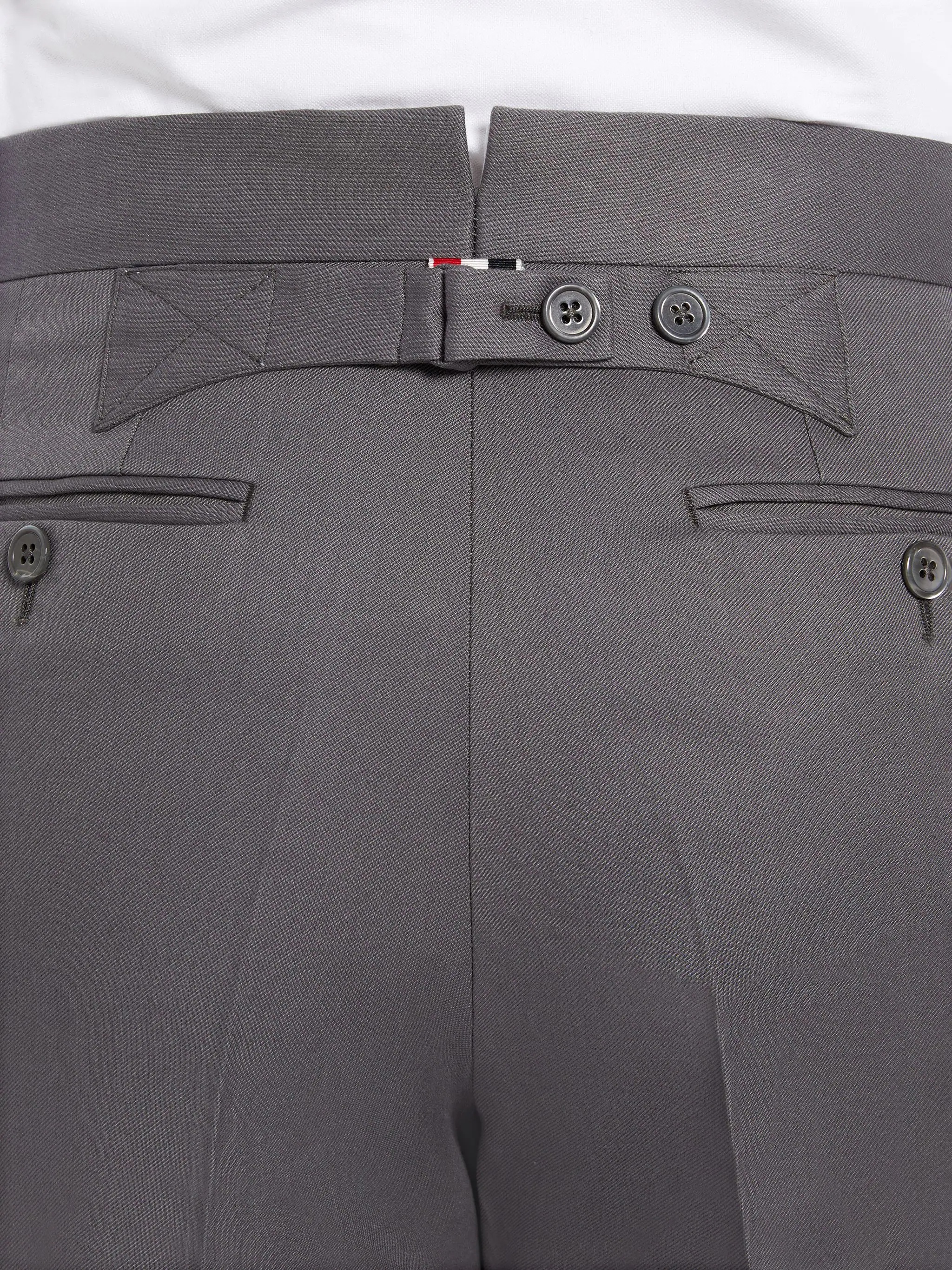 Medium Grey Cotton Suiting Engineered 4-Bar Classic Trouser - 6