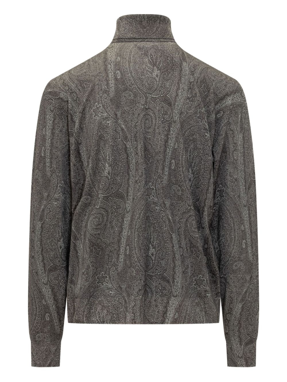 paisley turtleneck sweater - 2
