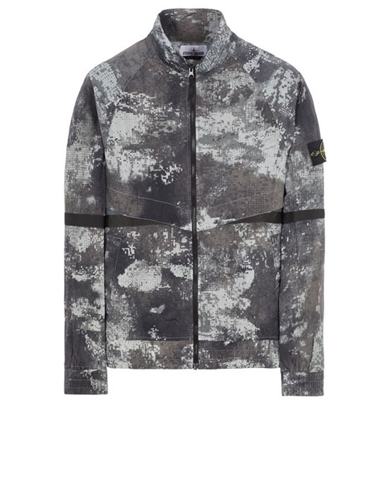 661E1 DISSOLVING GRID CAMO ON ECONYL® REGENERATED NYLON GRAY 1