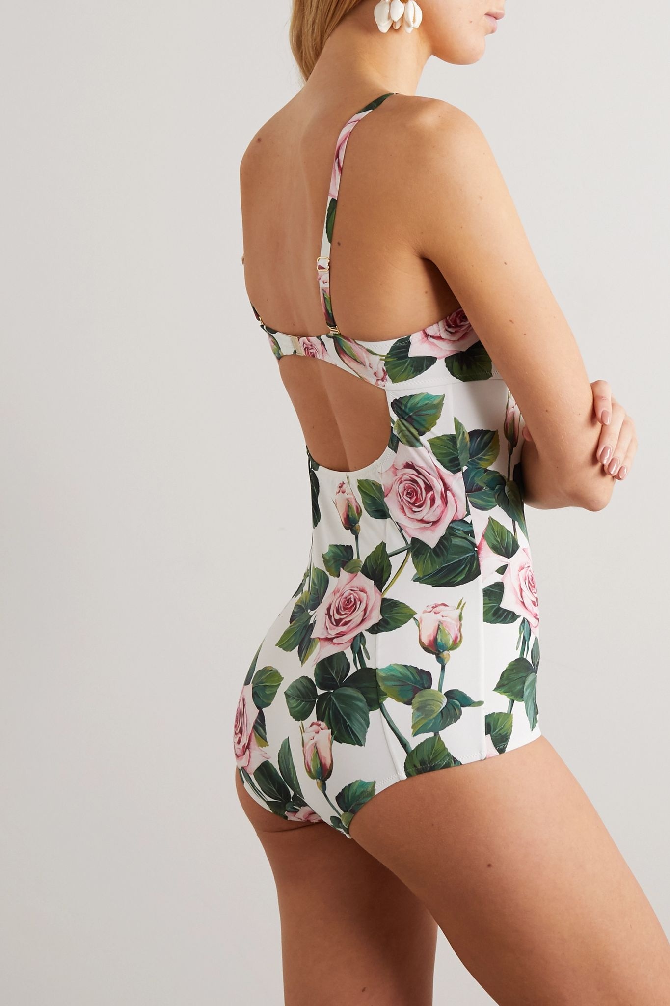 Cutout floral-print underwired swimsuit - 3