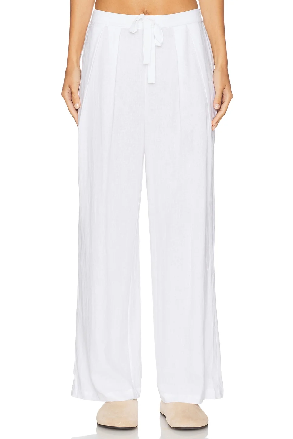 Linen Blend Relaxed Pant - 1
