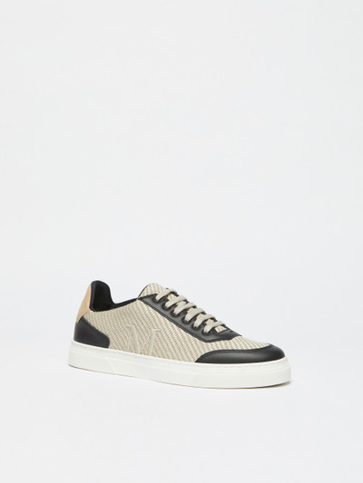 Max Mara TABA Straw and leather sneakers outlook
