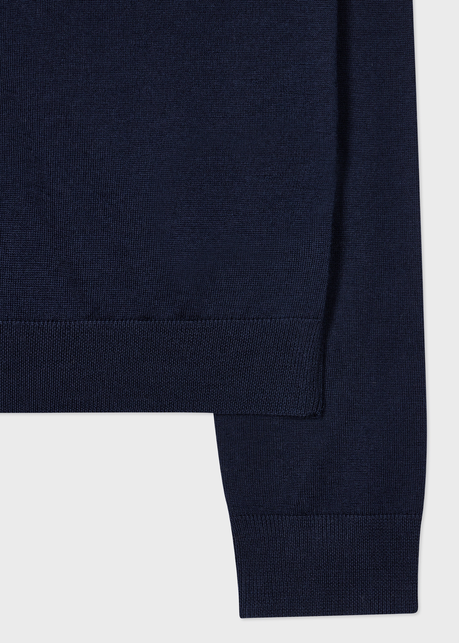 Women's Navy Merino Knitted V-Neck Cardigan - 2
