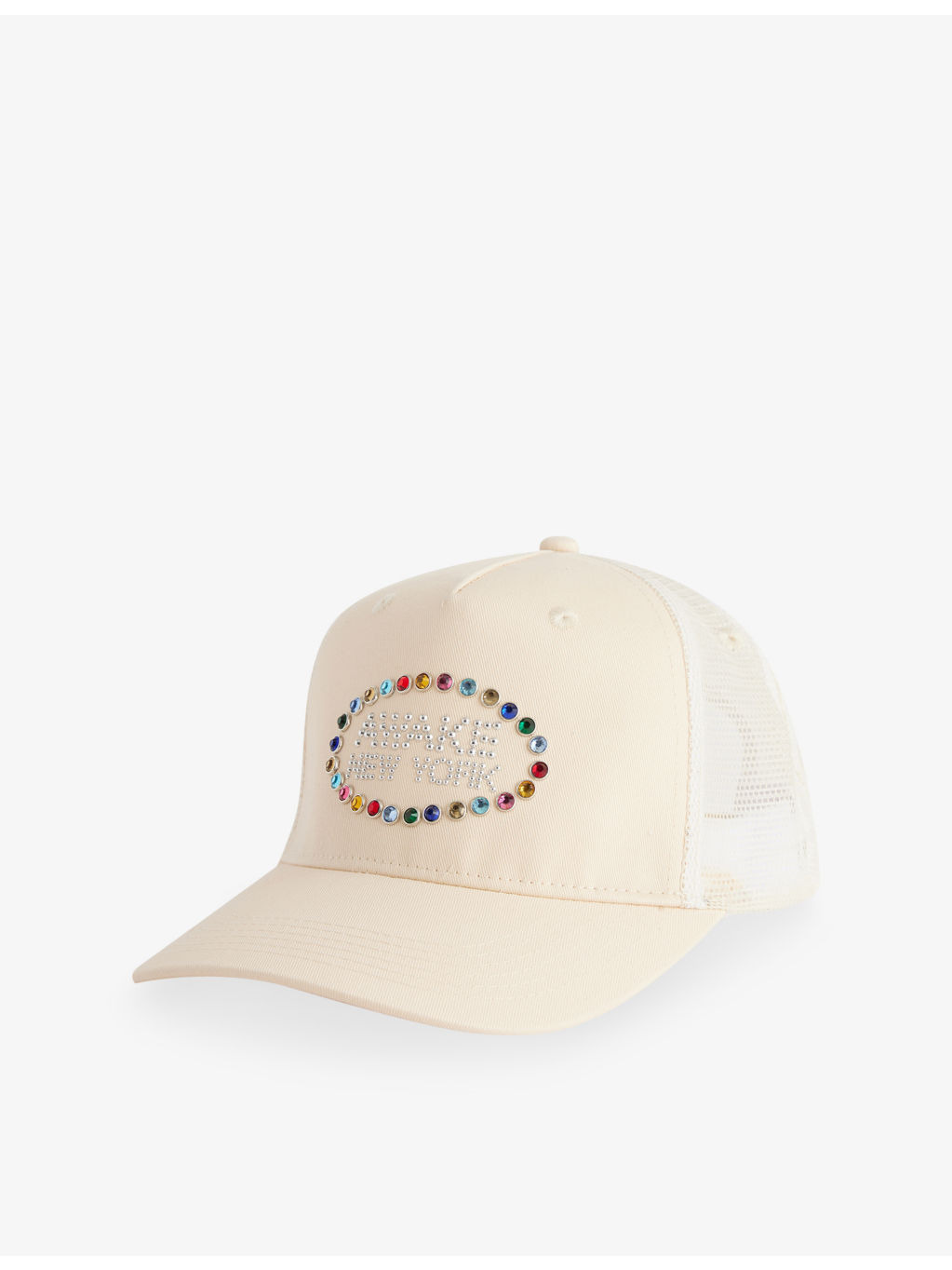 Gem Studded-Brand Cotton Trucker Hat - 1