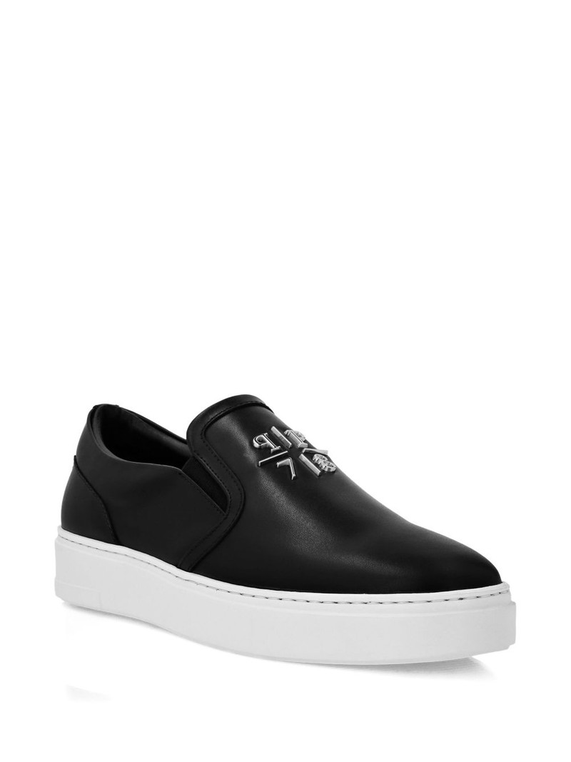 PHILIPP PLEIN slip-on leather sneakers outlook