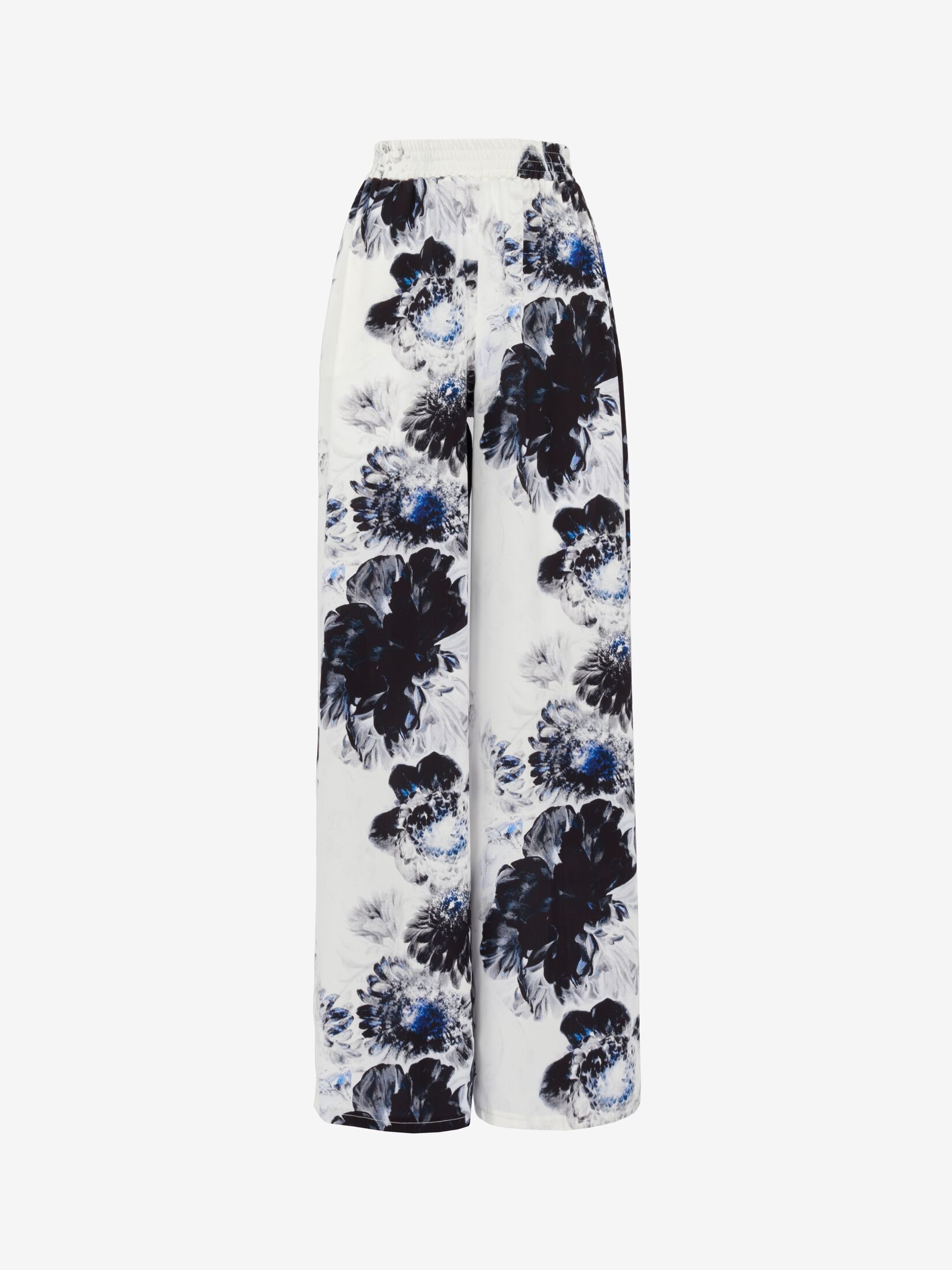 Women's Chiaroscuro Pyjama Trousers in White/black/electric Blue - 1