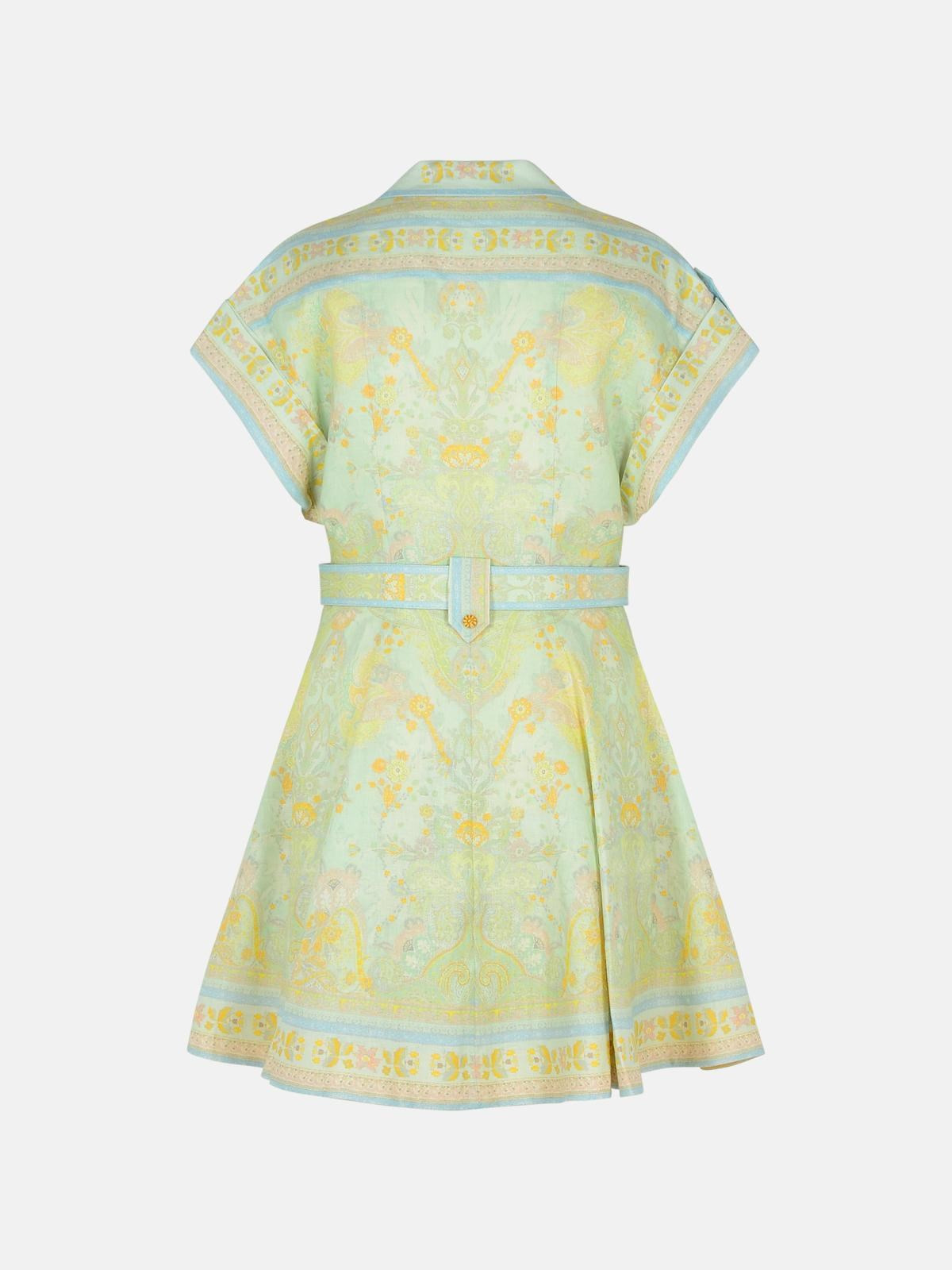 'ACACIA' LIGHT GREEN LINEN DRESS - 3
