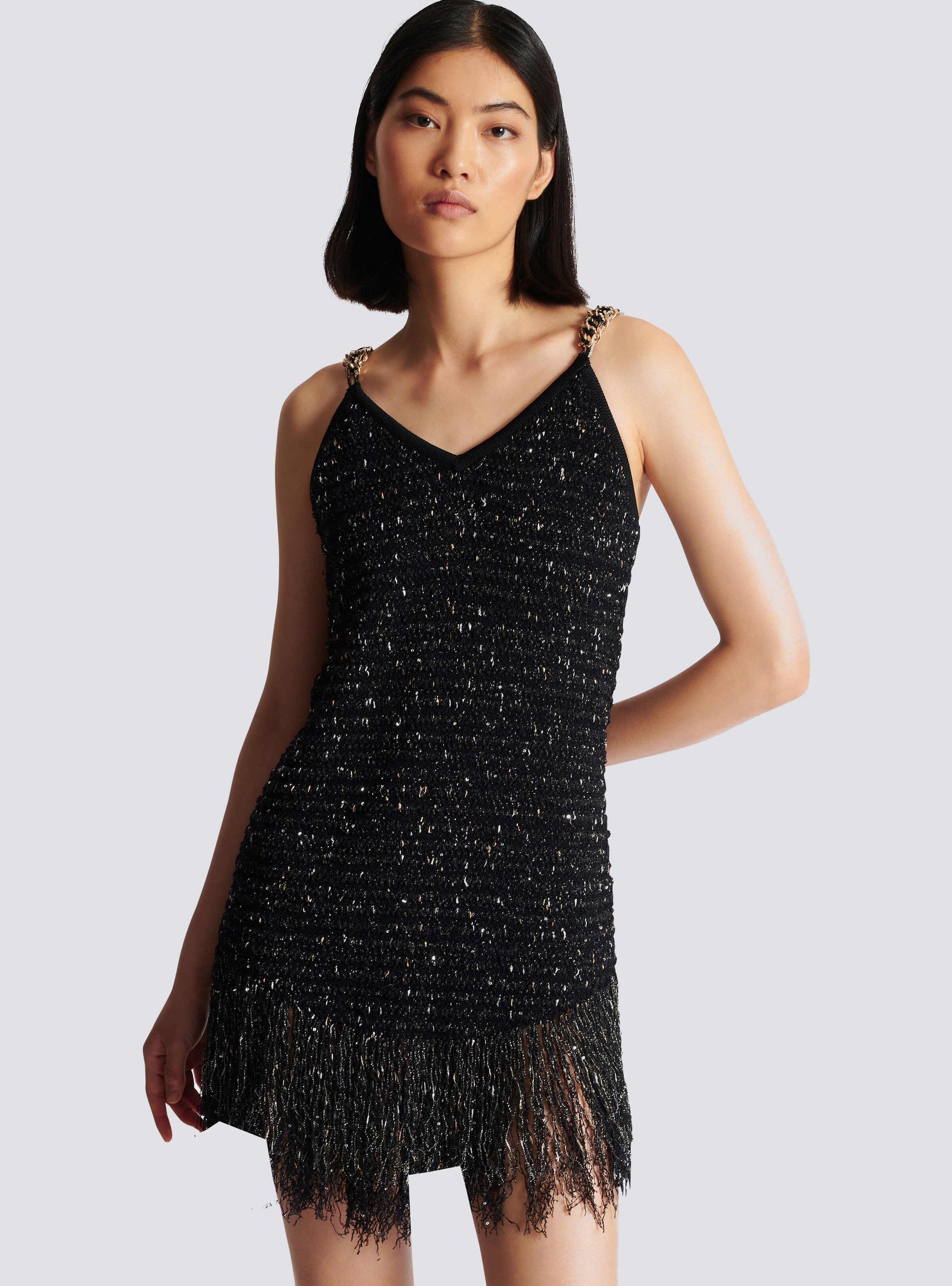 Fringed lurex tweed dress - 6