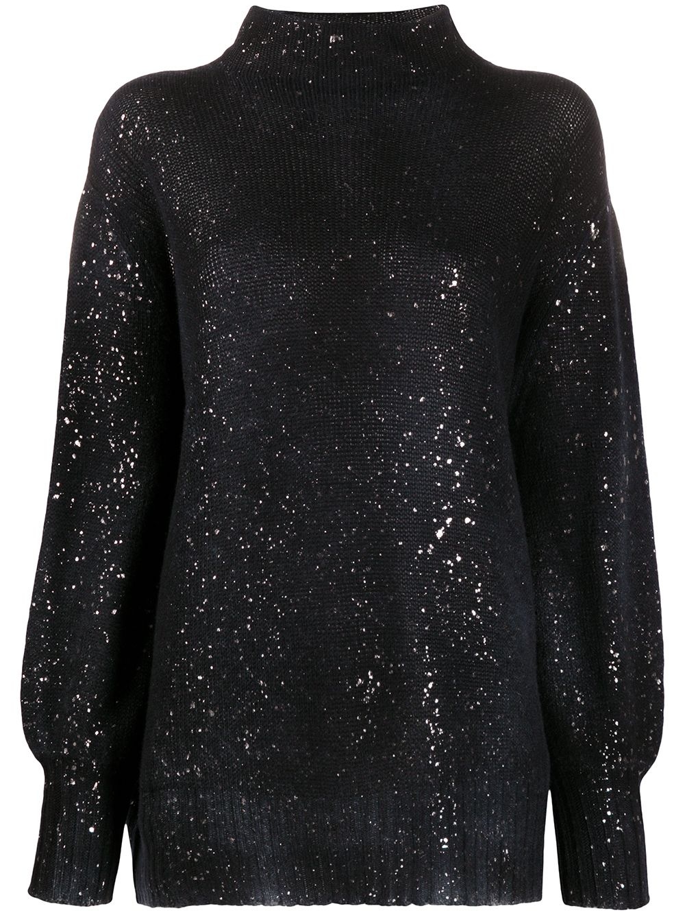 glitter high-neck jumper - 1