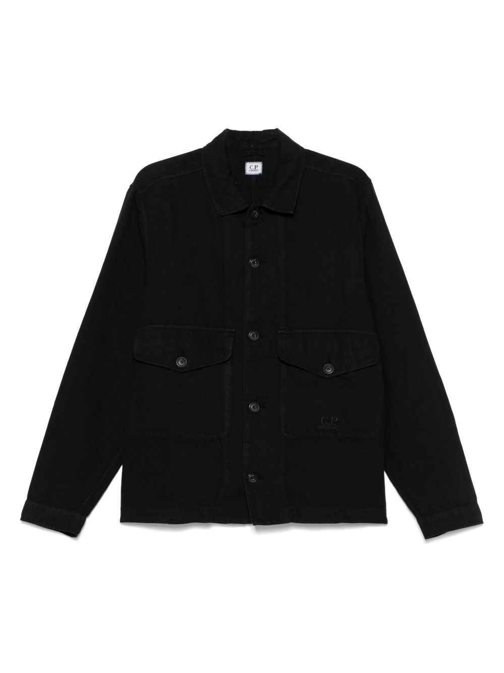 logo-embroidered shirt - 1
