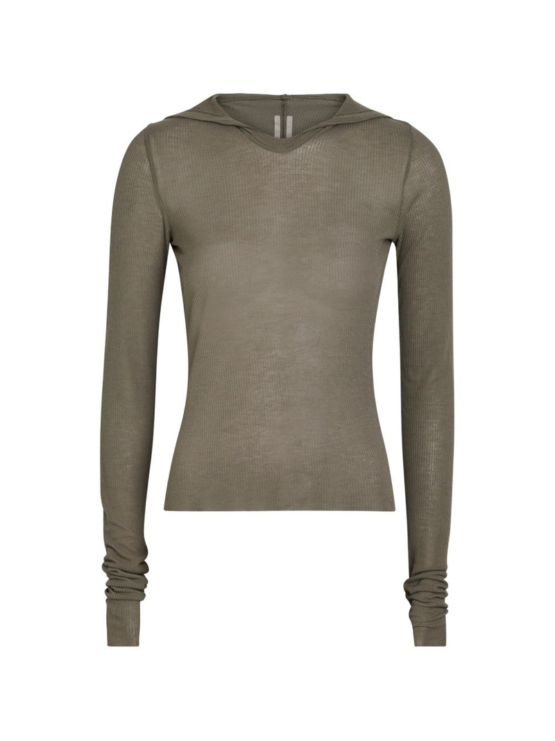 ribbed-knit hoodie 1