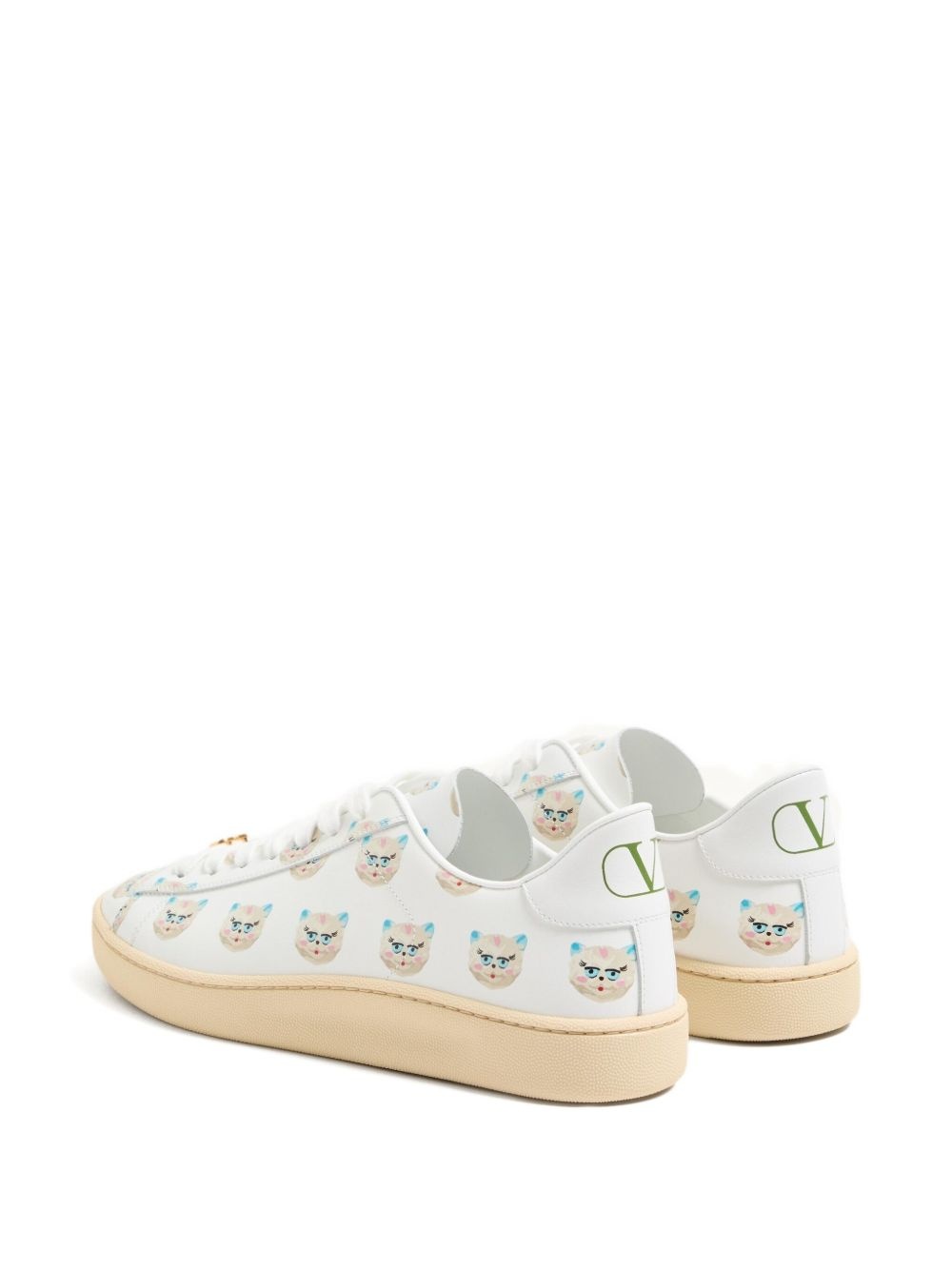 ROYCO SNEAKER IN NAPPA CALFSKIN WITH LE CHAT DE LA MAISON MOTIF - 3