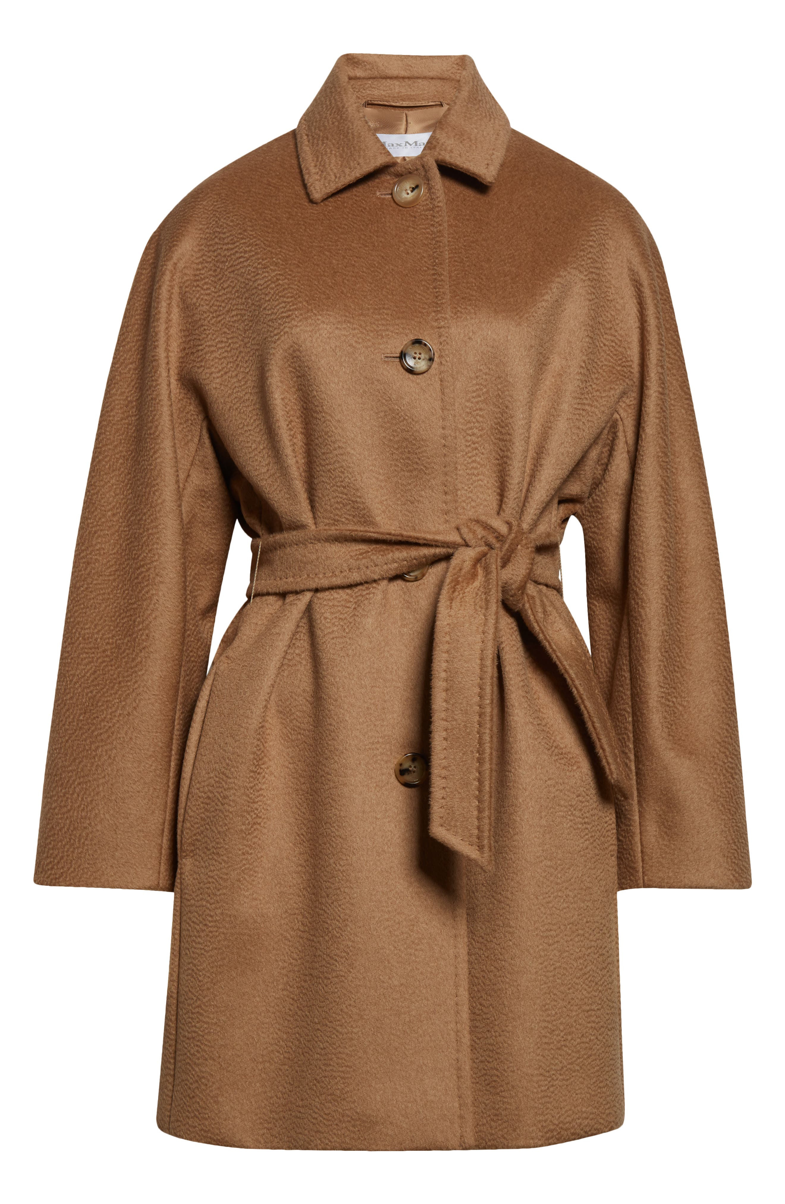 Max Mara Filato Belted Camel Hair Wrap Coat at Nordstrom - 7